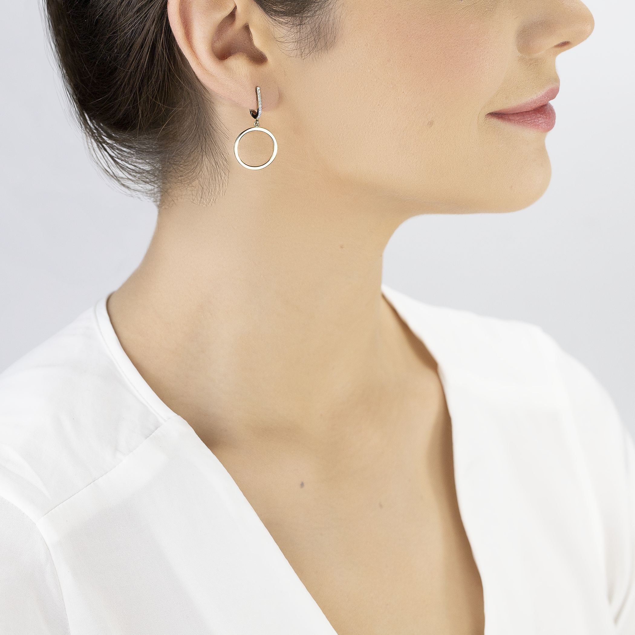 Kolczyki Savicki: złote, diamenty