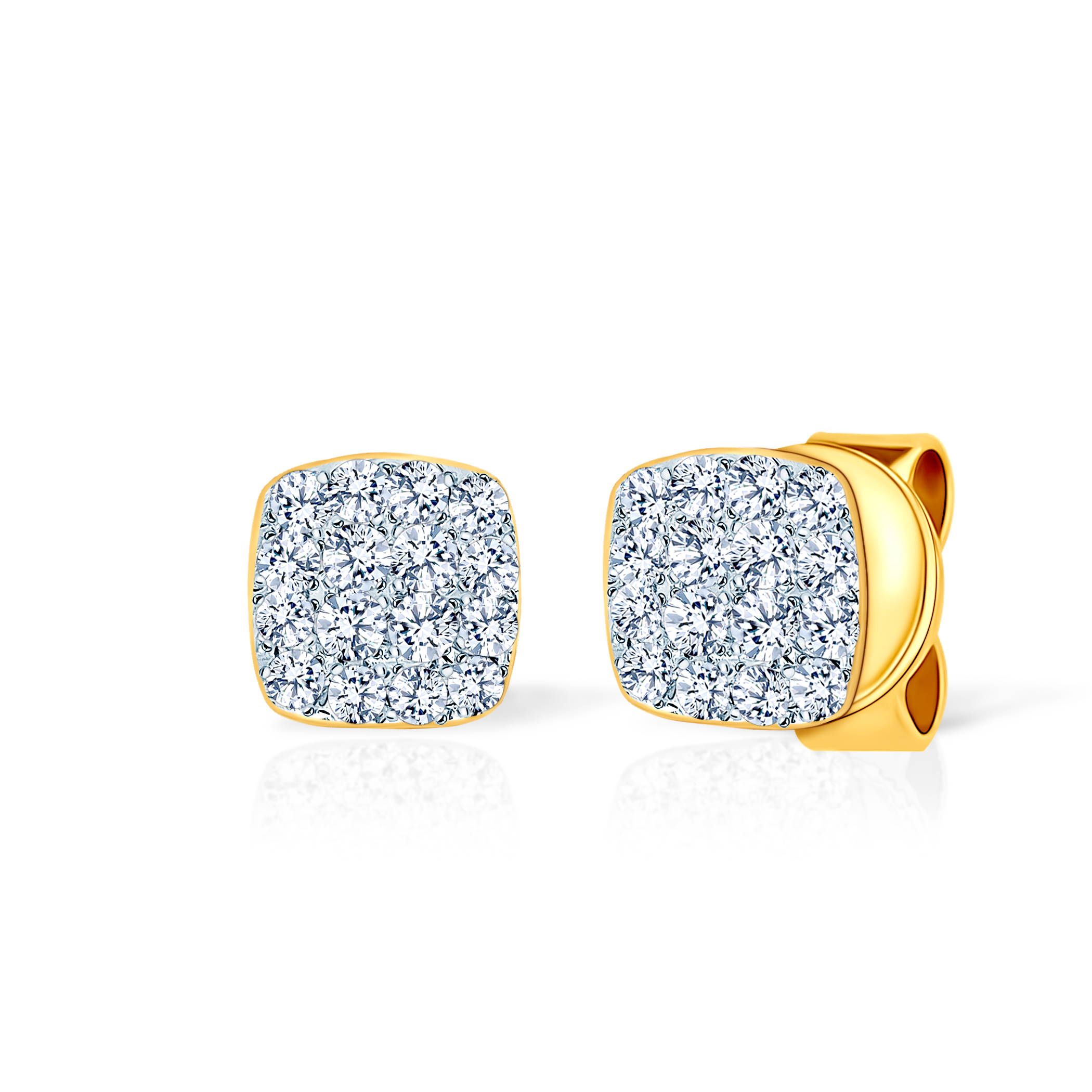 Kolczyki Savicki: złote, diamenty