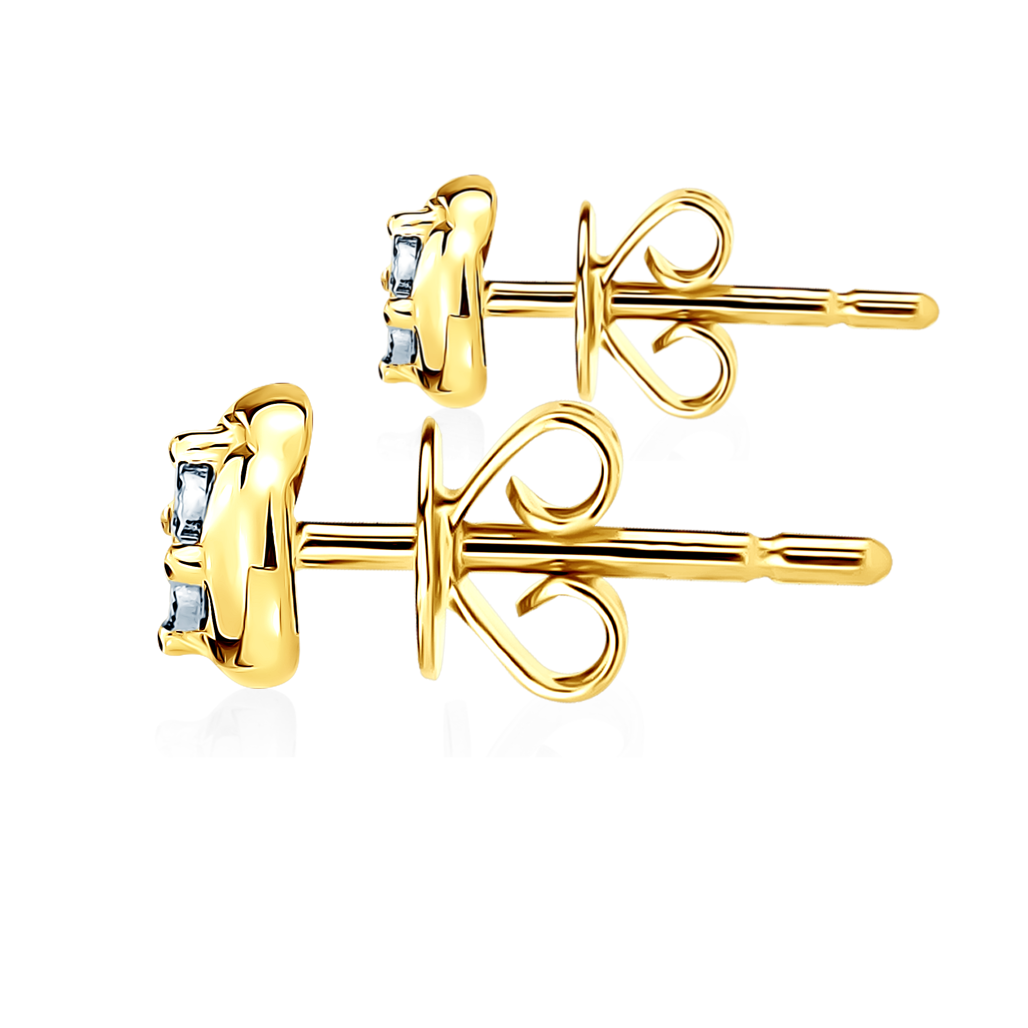 Kolczyki Savicki: złote, diamenty