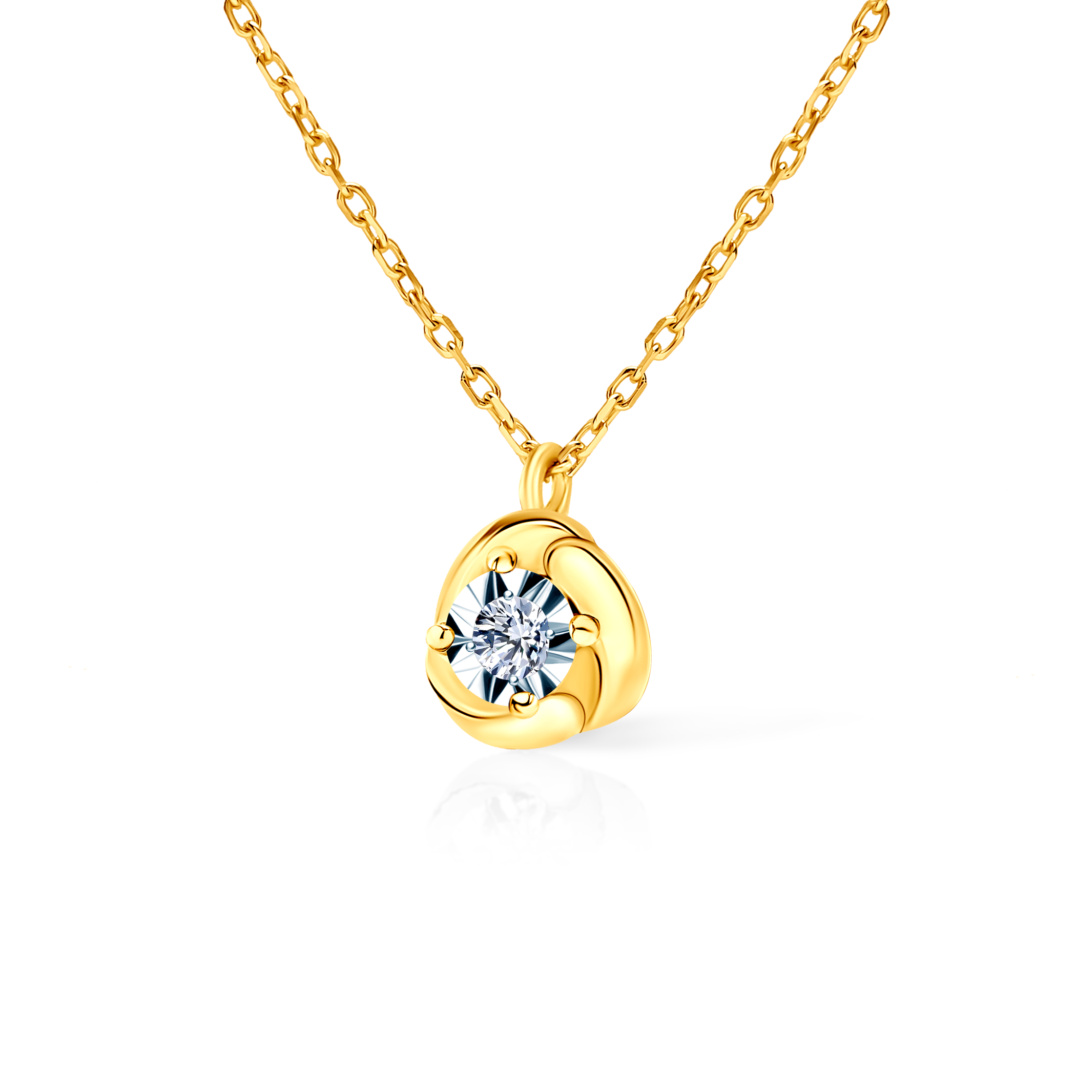 Naszyjnik Savicki: złoty, diamenty