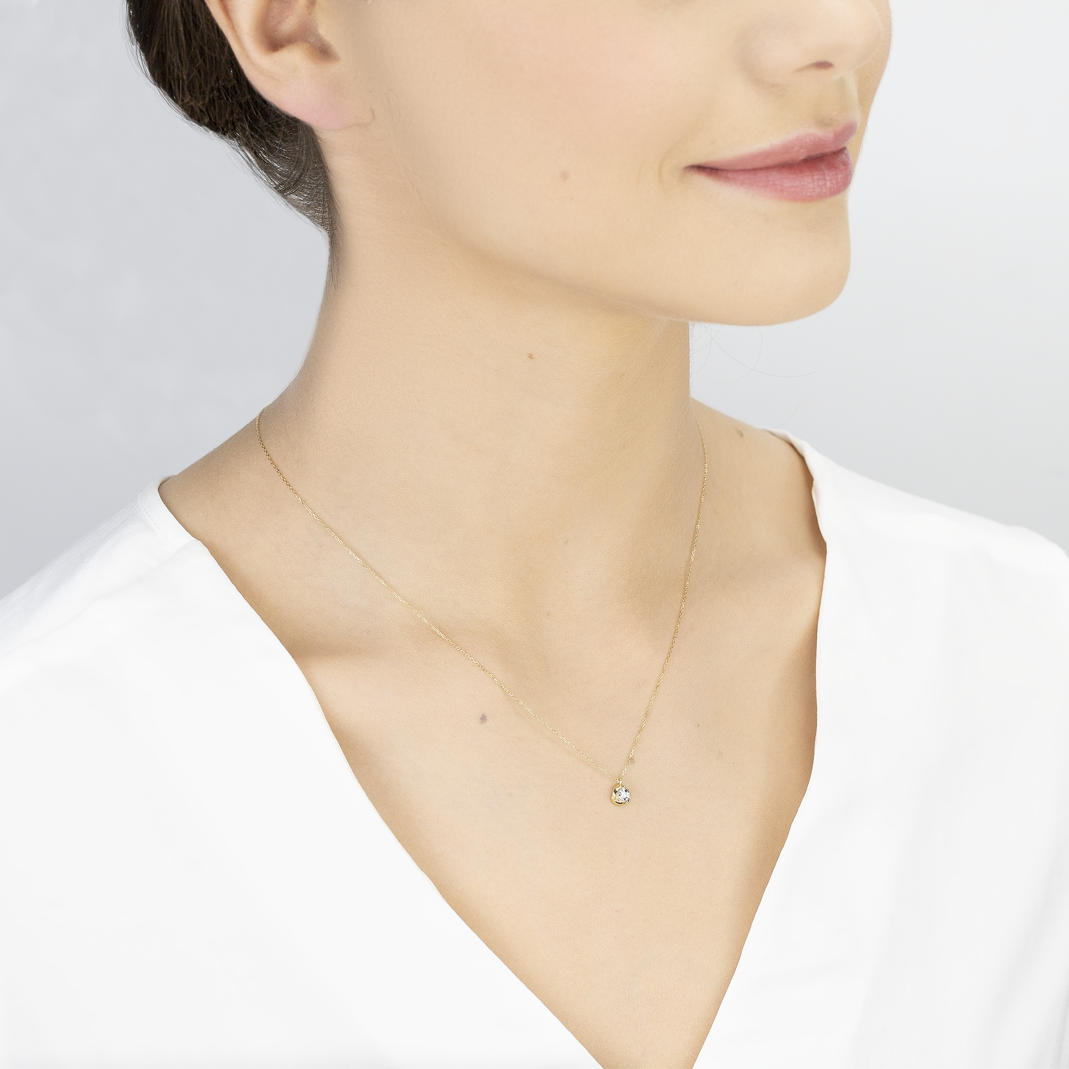 Naszyjnik Savicki: złoty, diamenty