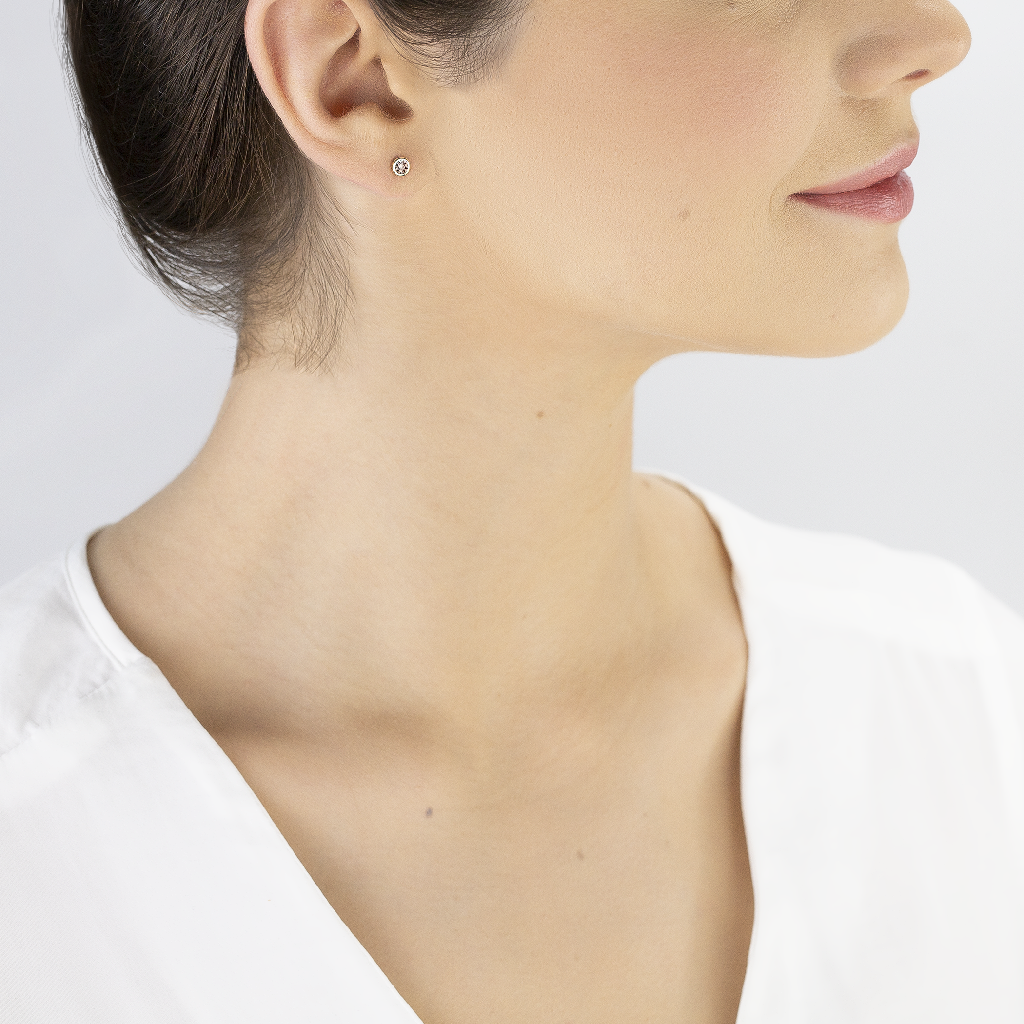 Kolczyki Savicki: złote, diamenty - 4