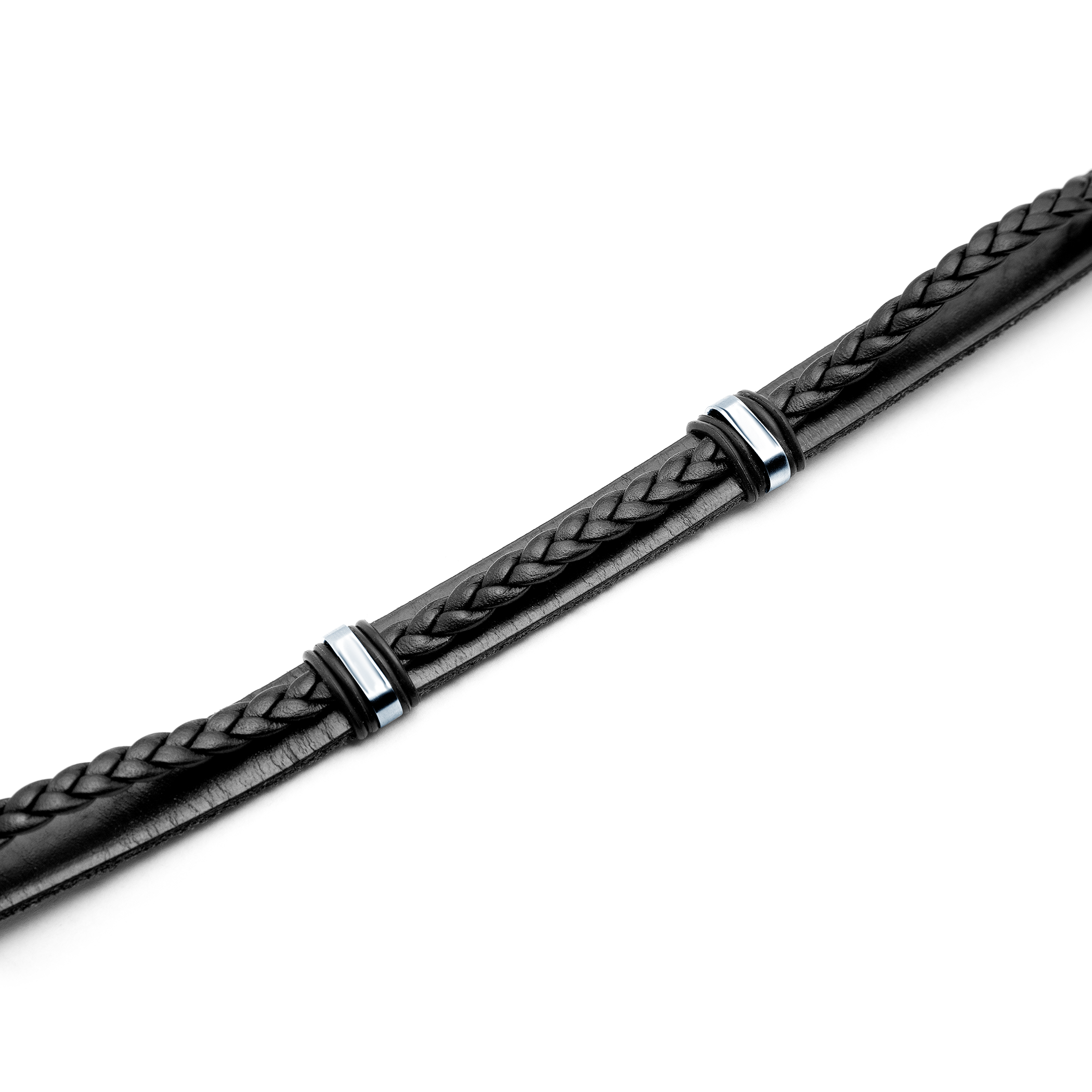 Bransoletka męska Savicki: skóra, stal