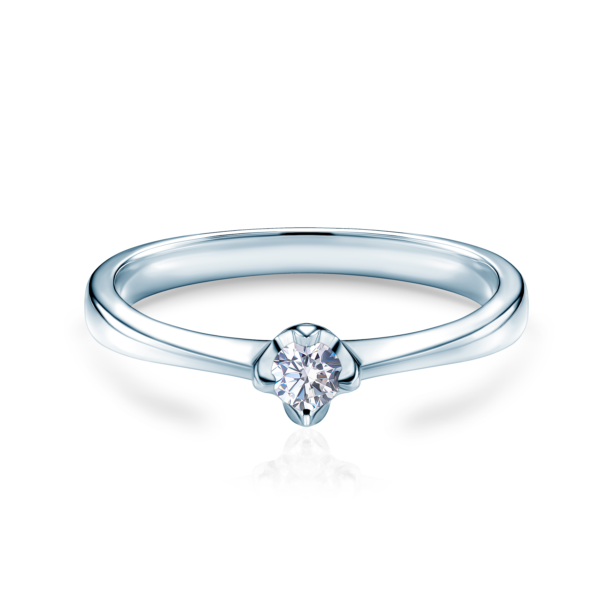 Zásnubní prsten SAVICKI: bílé zlato, diamant