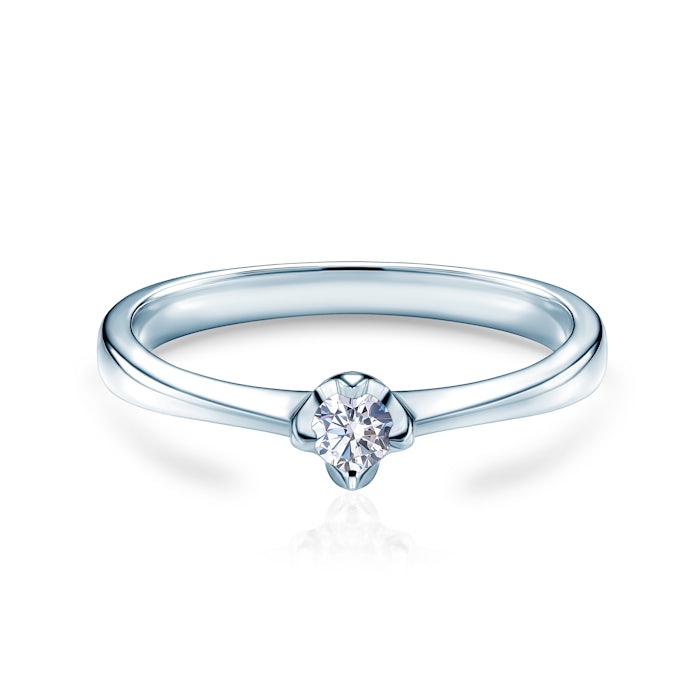 Zásnubní prsten SAVICKI: bílé zlato, diamant