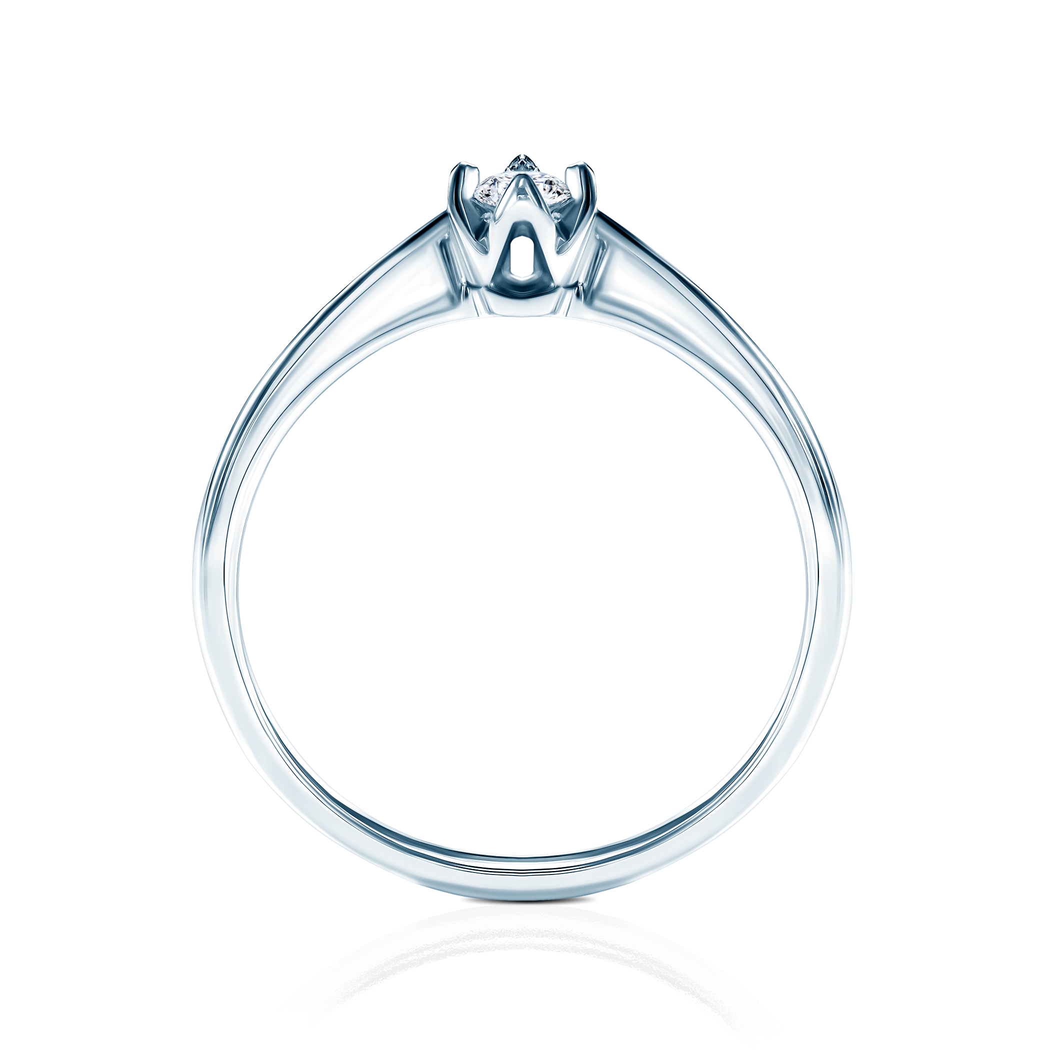 Pierścionek zaręczynowy SAVICKI: białe złoto, diament