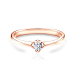Zásnubní prsten SAVICKI: růžové zlato, diamant