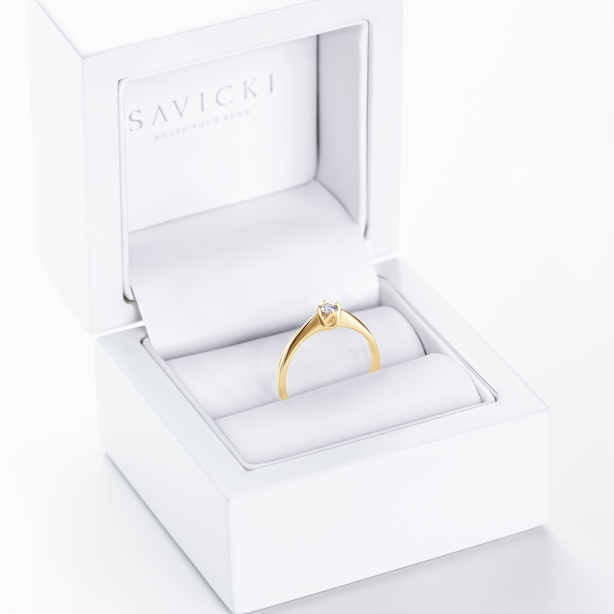 Verlobungsring Savicki: Gold, Diamant