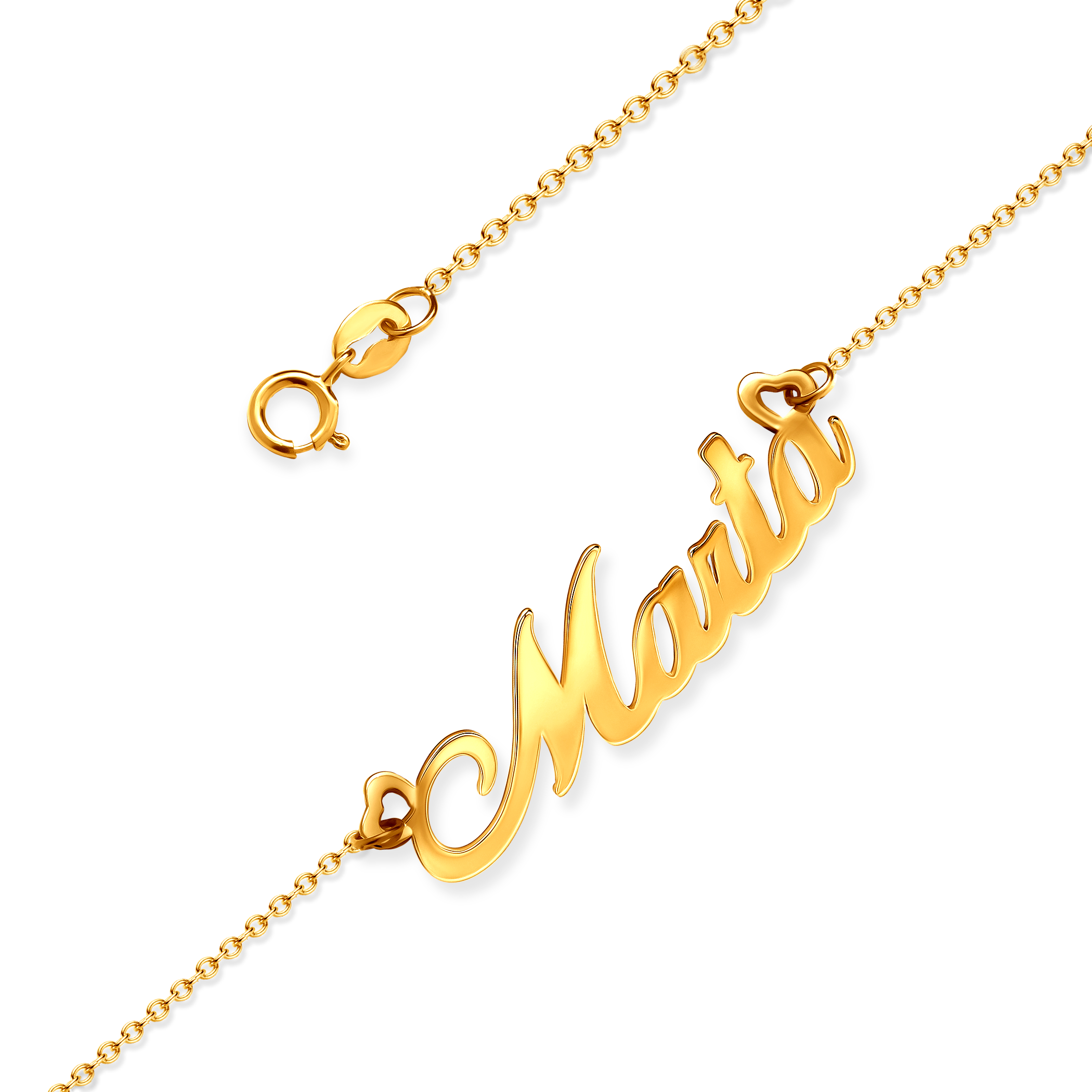 Naszyjnik imię Marta: żółte złoto