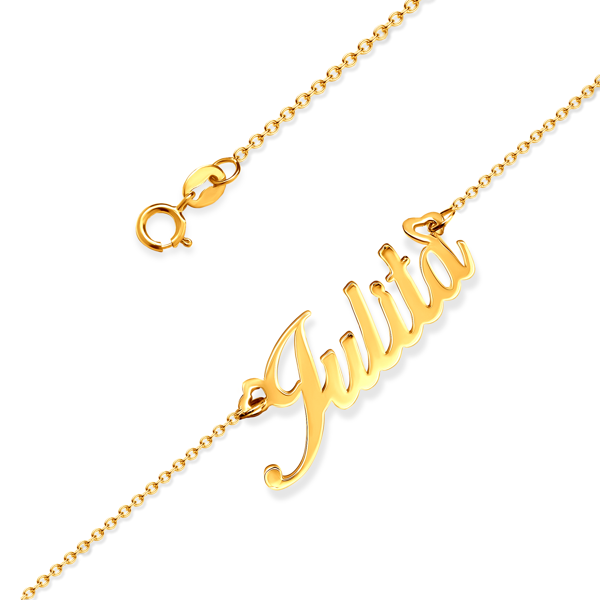 Naszyjnik imię Julita: żółte złoto
