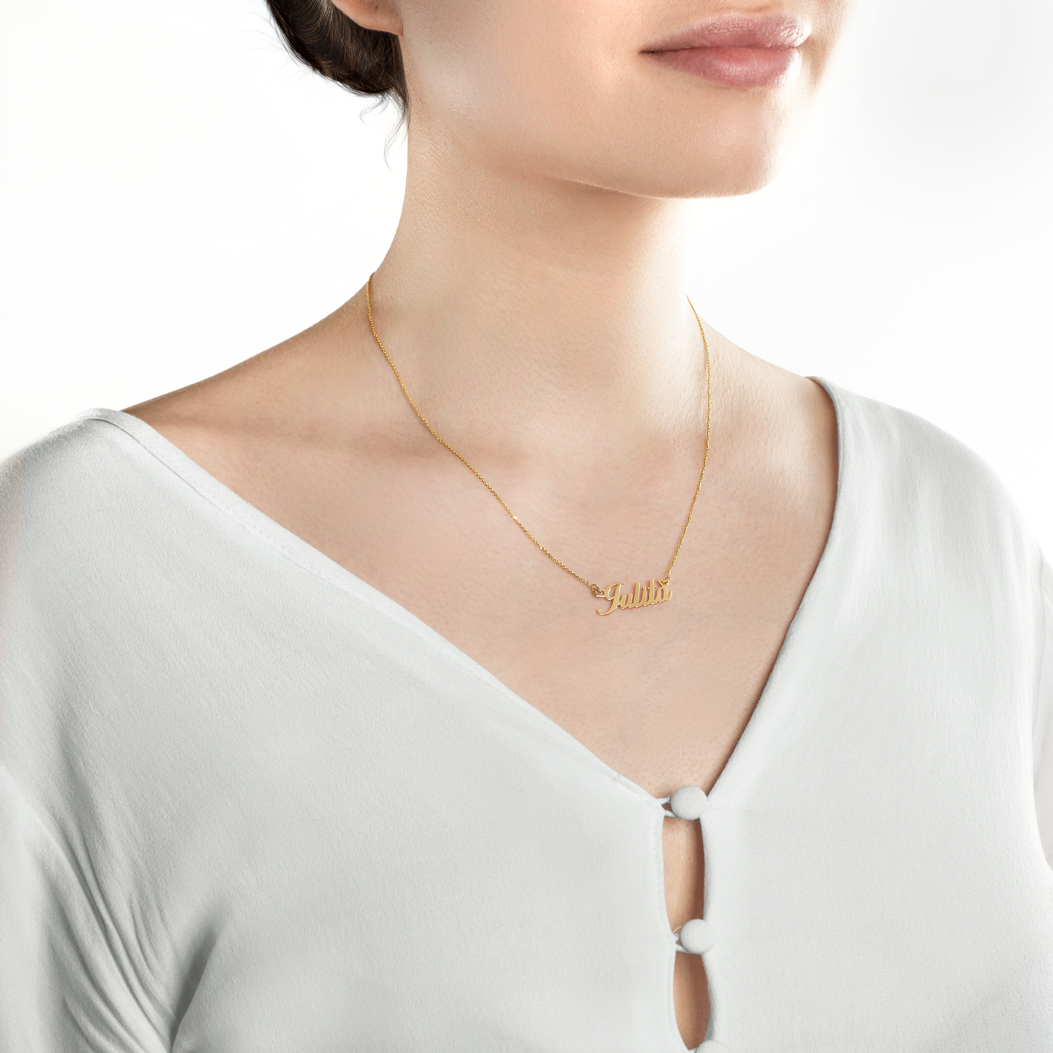 Naszyjnik imię Julita: żółte złoto