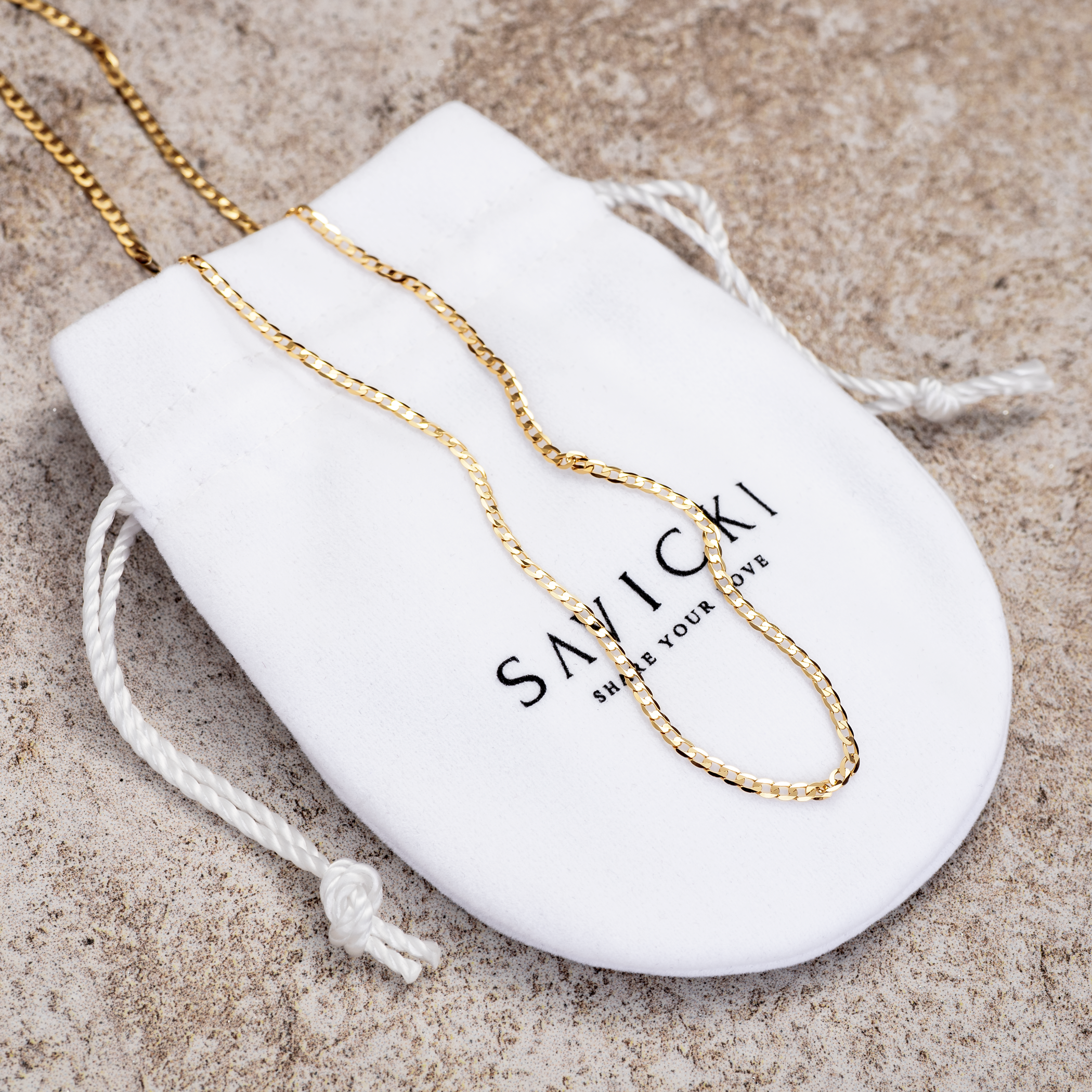 Złoty łańcuszek Savicki: żółte złoto - 4