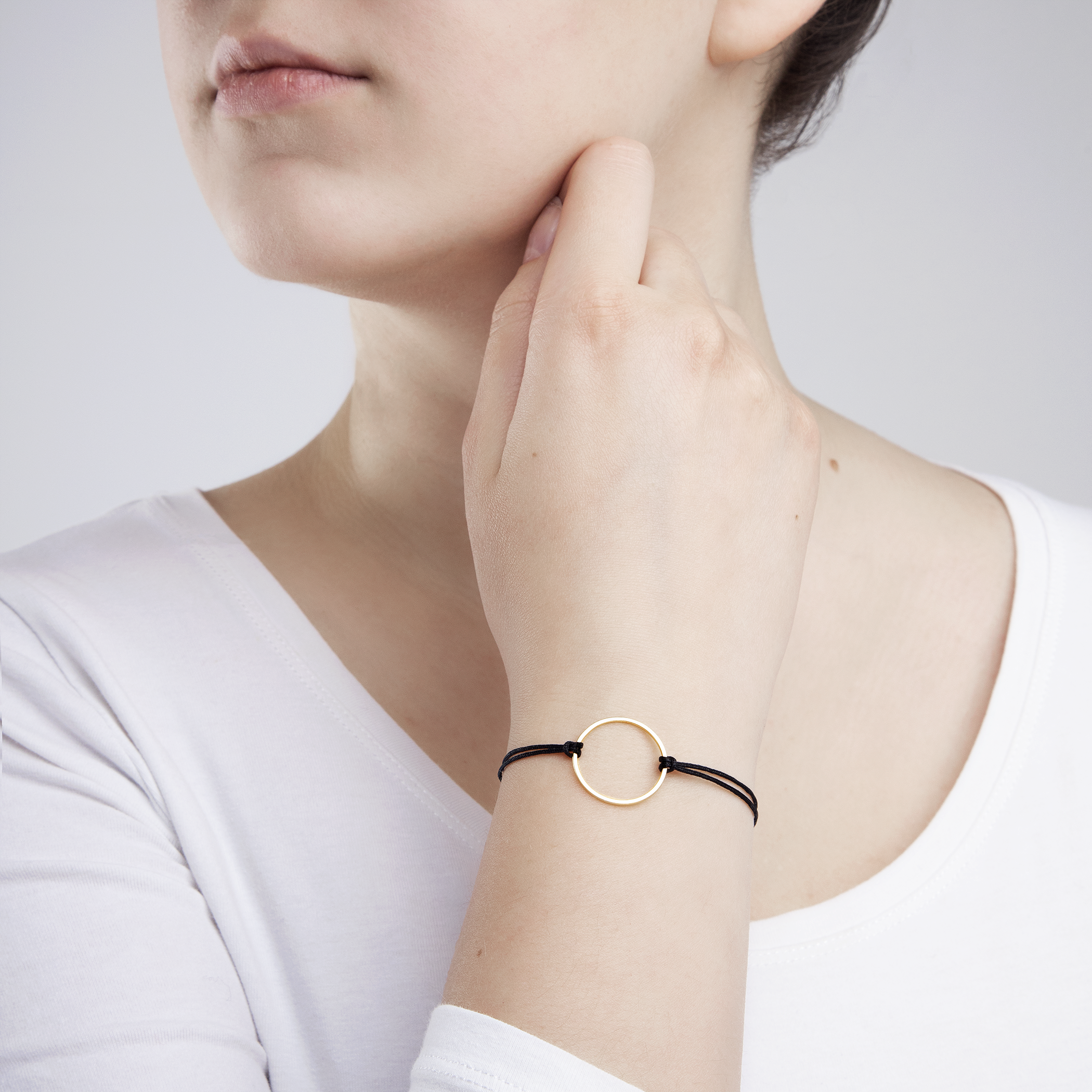 Bransoletka koło Savicki: srebrna pozłacana - 4