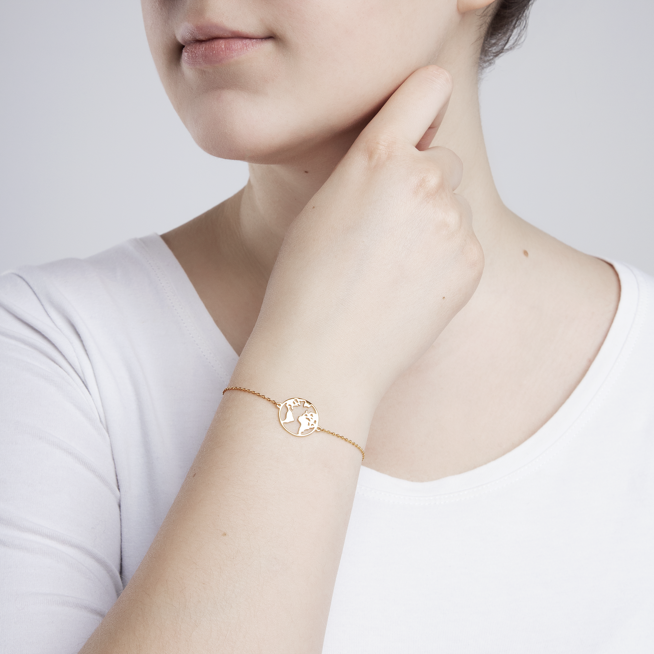 Bransoletka ziemia Savicki: srebrna pozłacana - 4