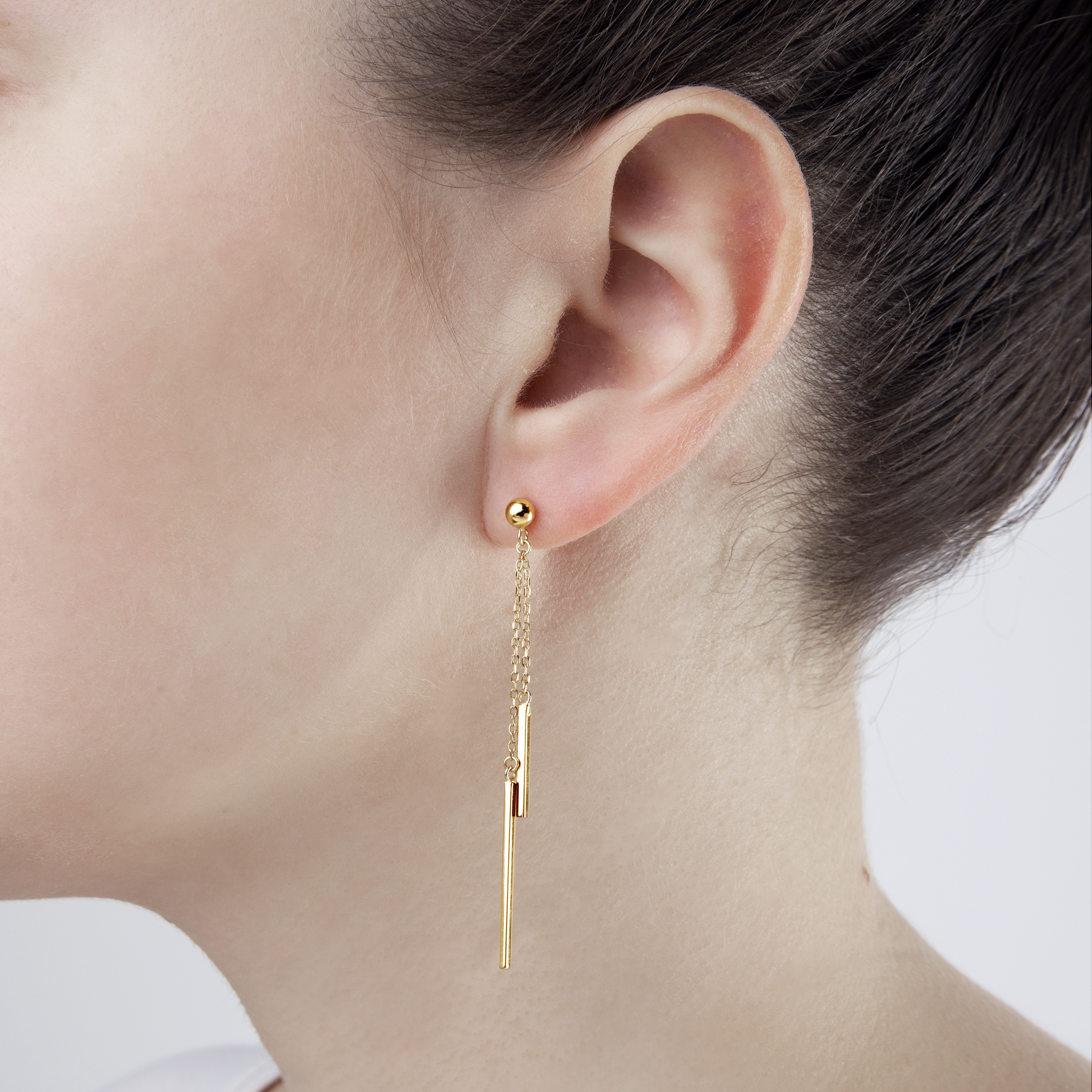 Kolczyki Savicki: srebrne pozłacane - 4