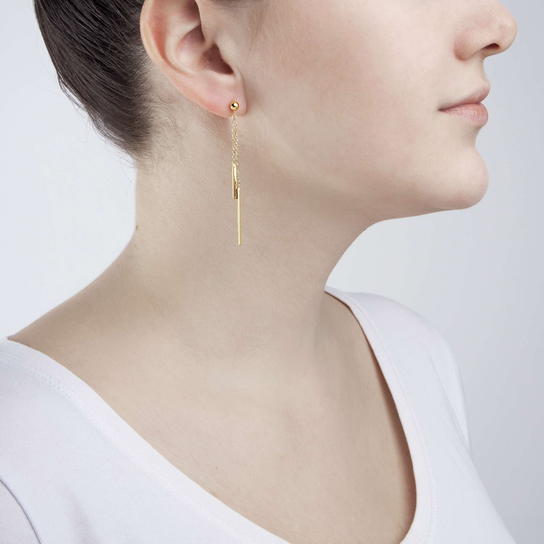 Kolczyki Savicki: srebrne pozłacane - 5