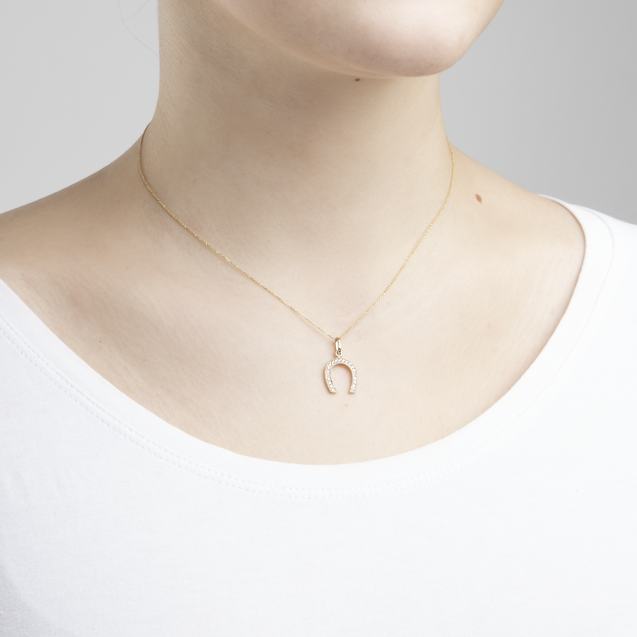 Anhänger Hufeisen  Savicki: Gold, Zirkonia - 4