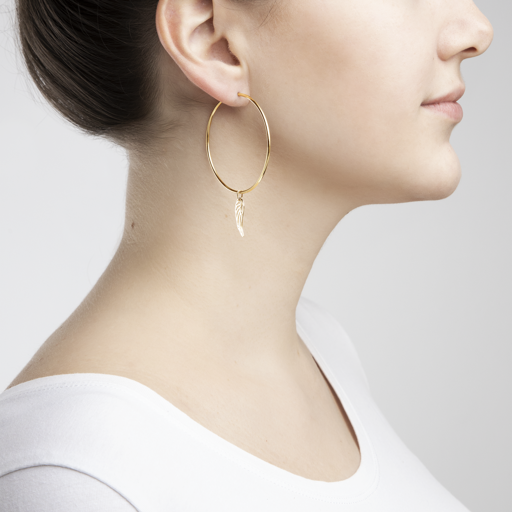 Kolczyki koła skrzydła Savicki: złote - 4