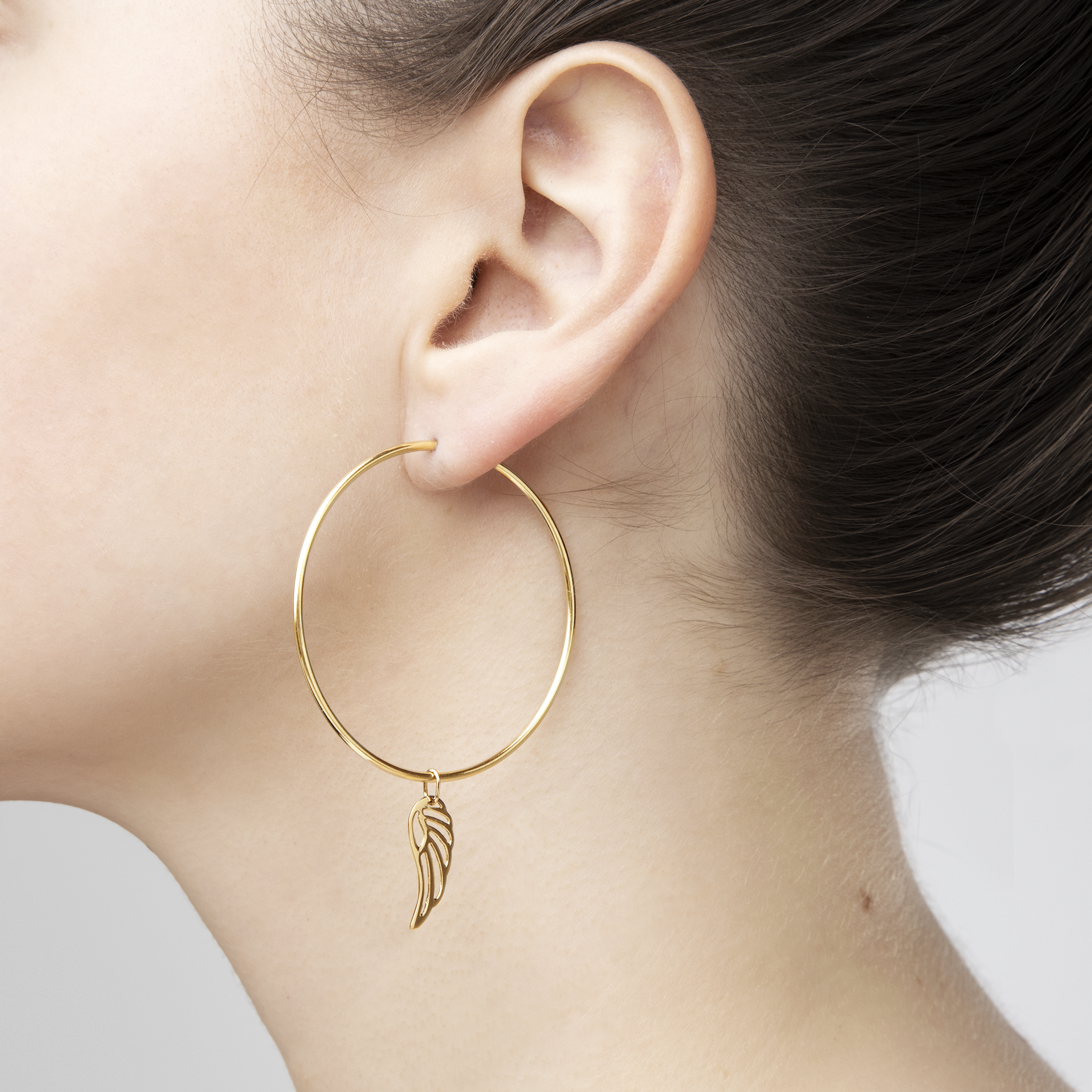 Kolczyki koła skrzydła Savicki: złote - 5