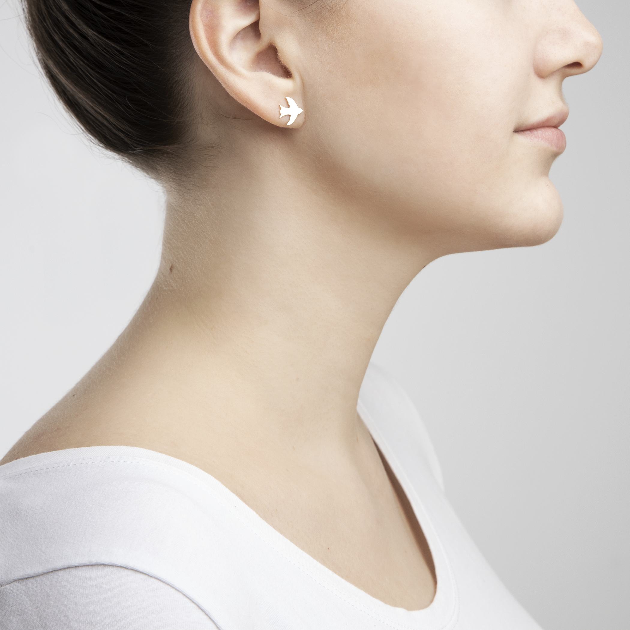 Kolczyki jaskółki Savicki: złote - 4