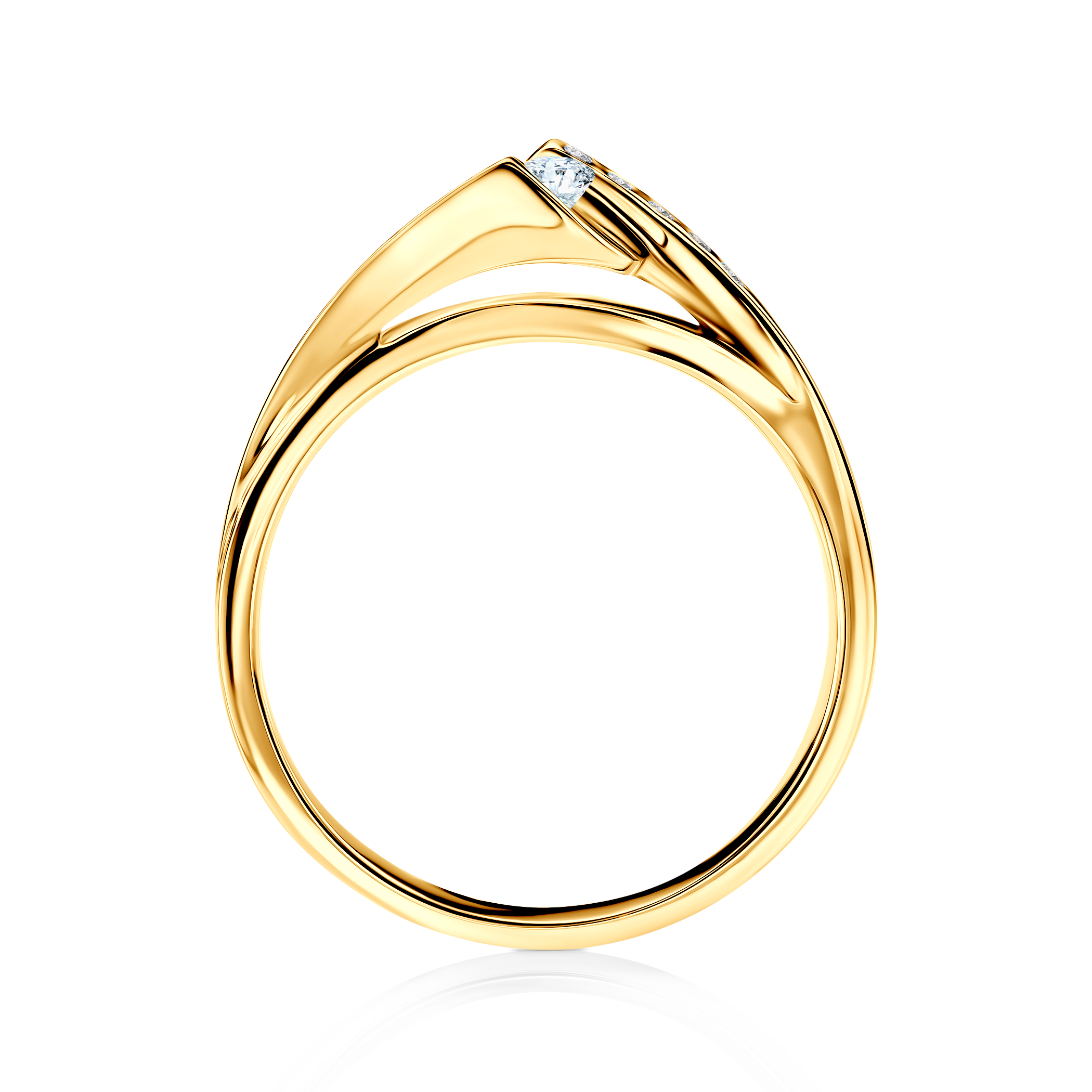 Pierścionek zaręczynowy SAVICKI: złoty, diamenty