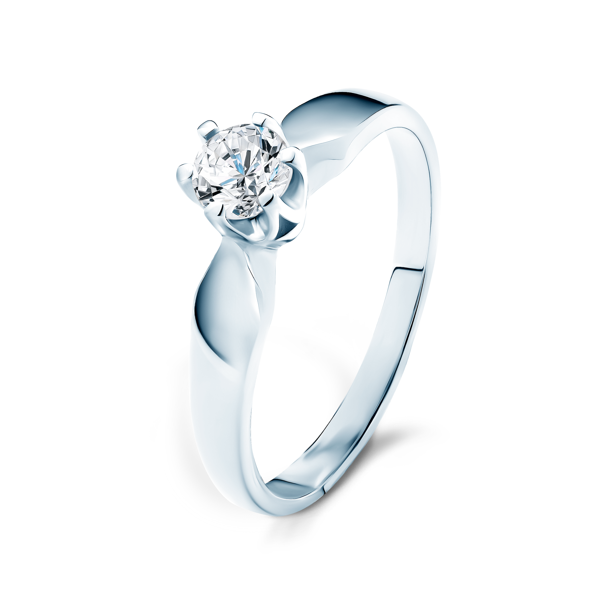 Pierścionek zaręczynowy Triumph of Love: białe złoto, diament