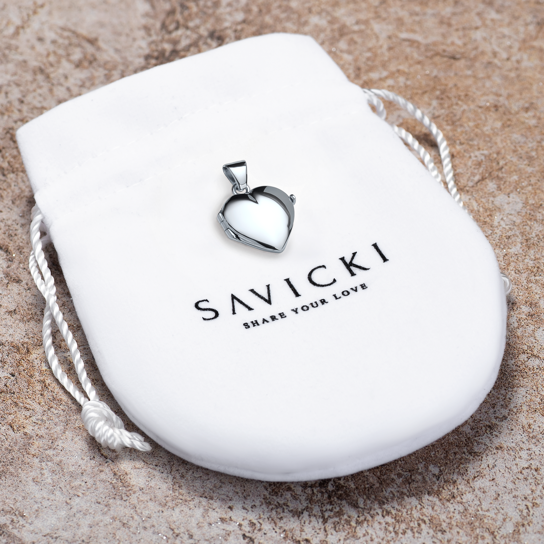 Zawieszka puzderko Savicki: białe złoto - 4