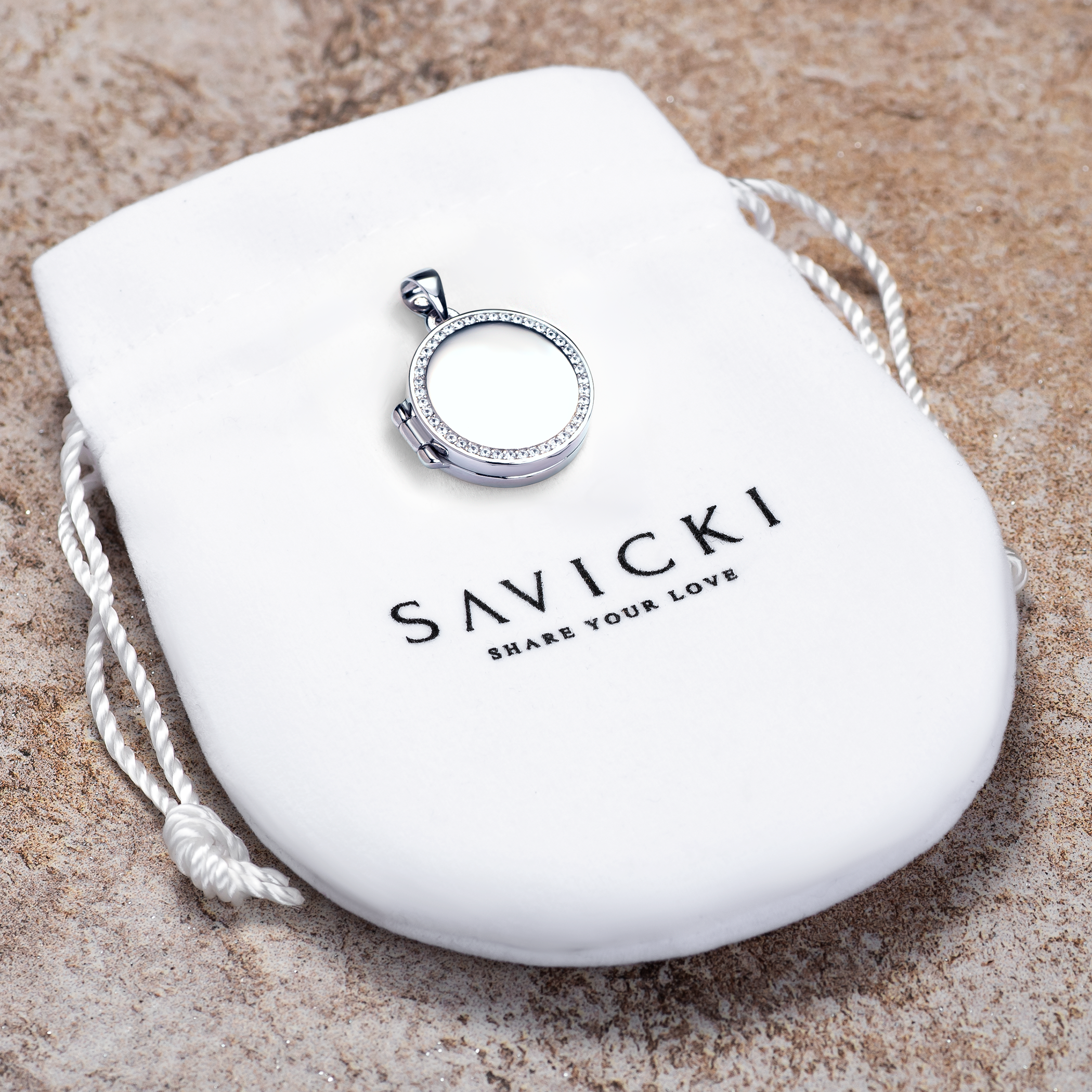 Anhänger Medallion Box Savicki: Silber, Zirkonia - 4