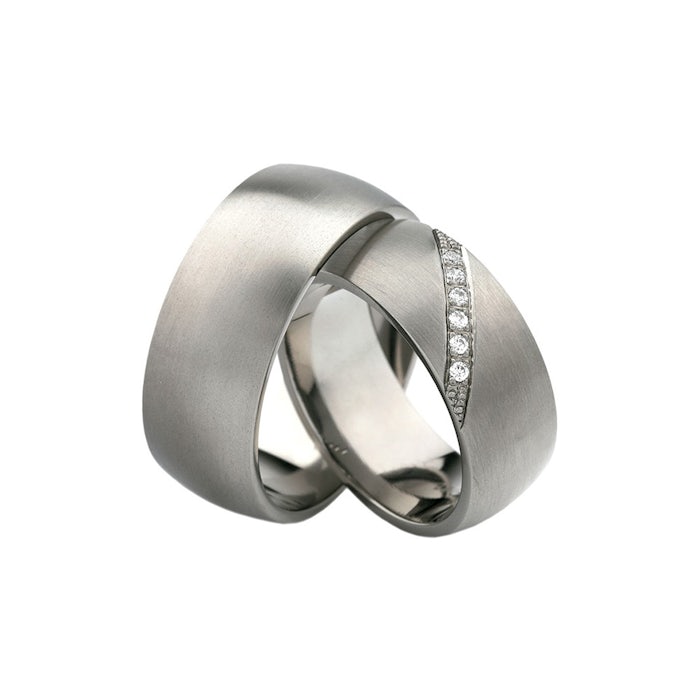 Snubní prsteny: titan, půlkulaté, 9 mm