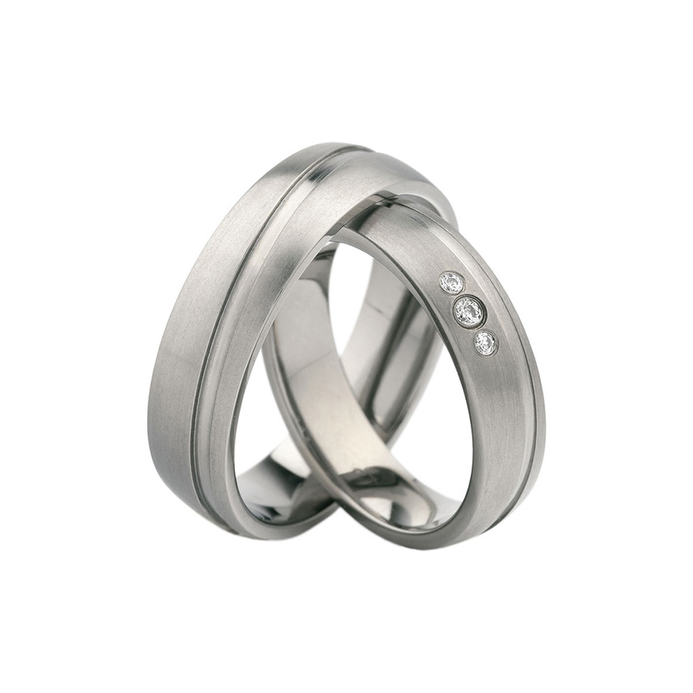 Snubní prsteny: titan, půlkulaté, 6 mm