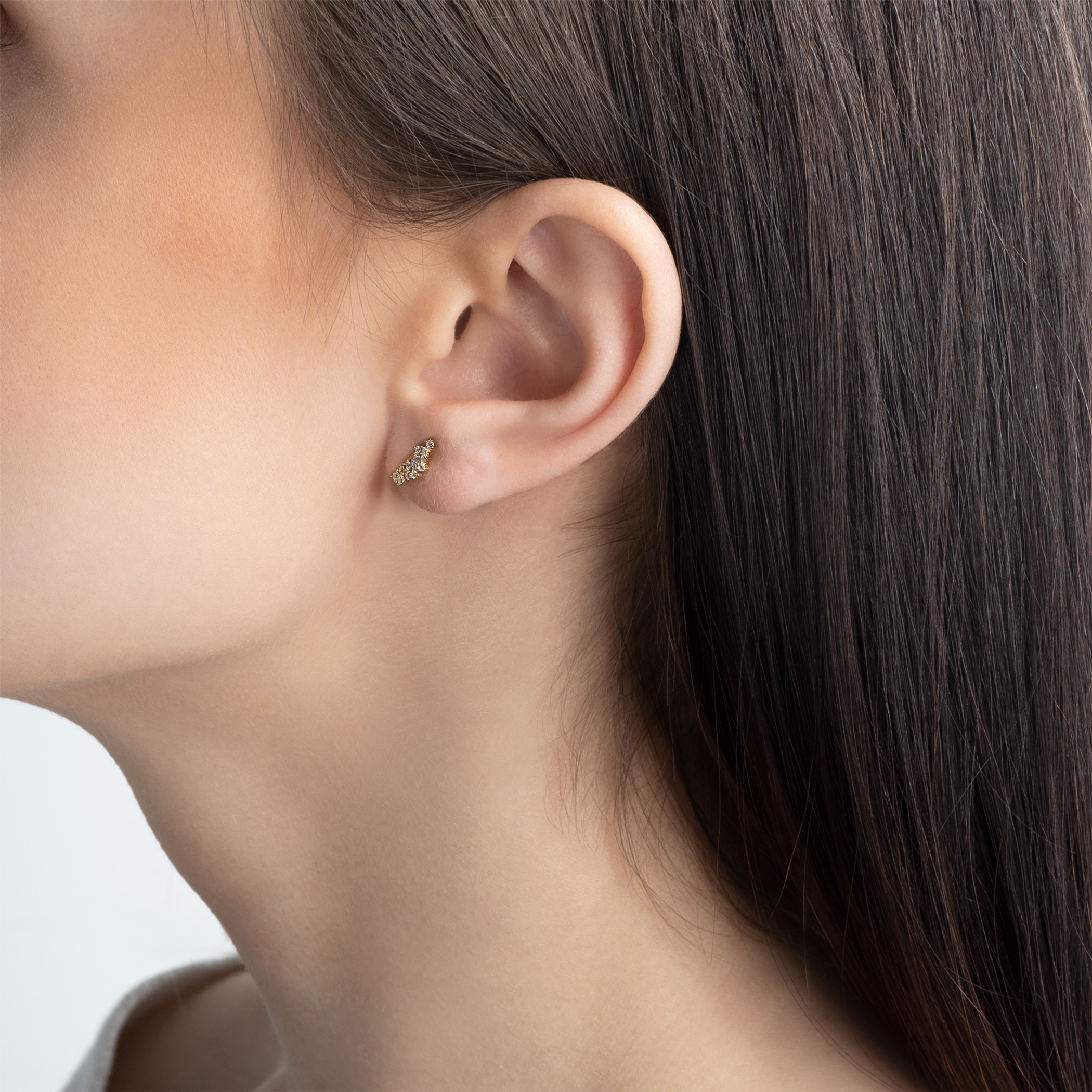 Kolczyki Savicki: srebrne pozłacane, cyrkonie - 4