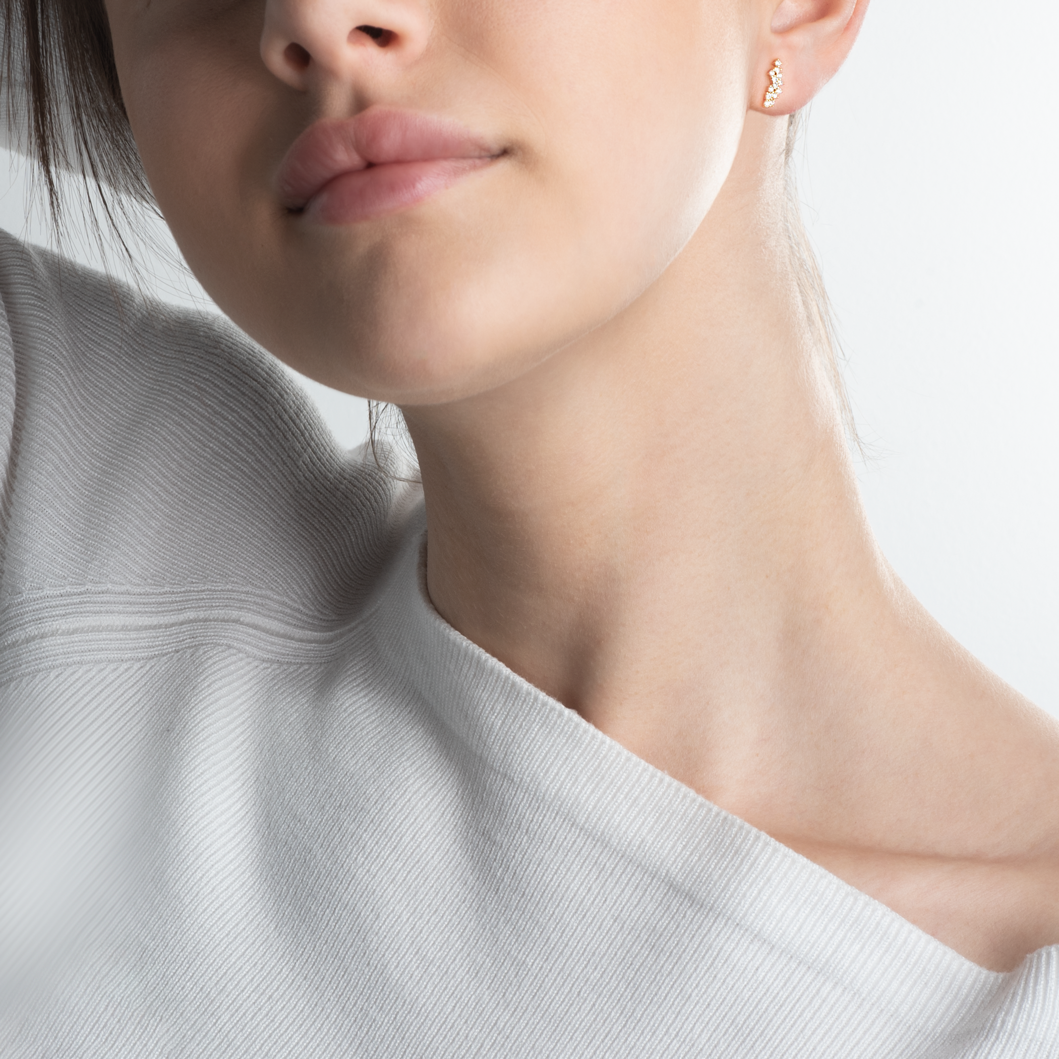 Kolczyki Savicki: srebrne pozłacane, cyrkonie - 5