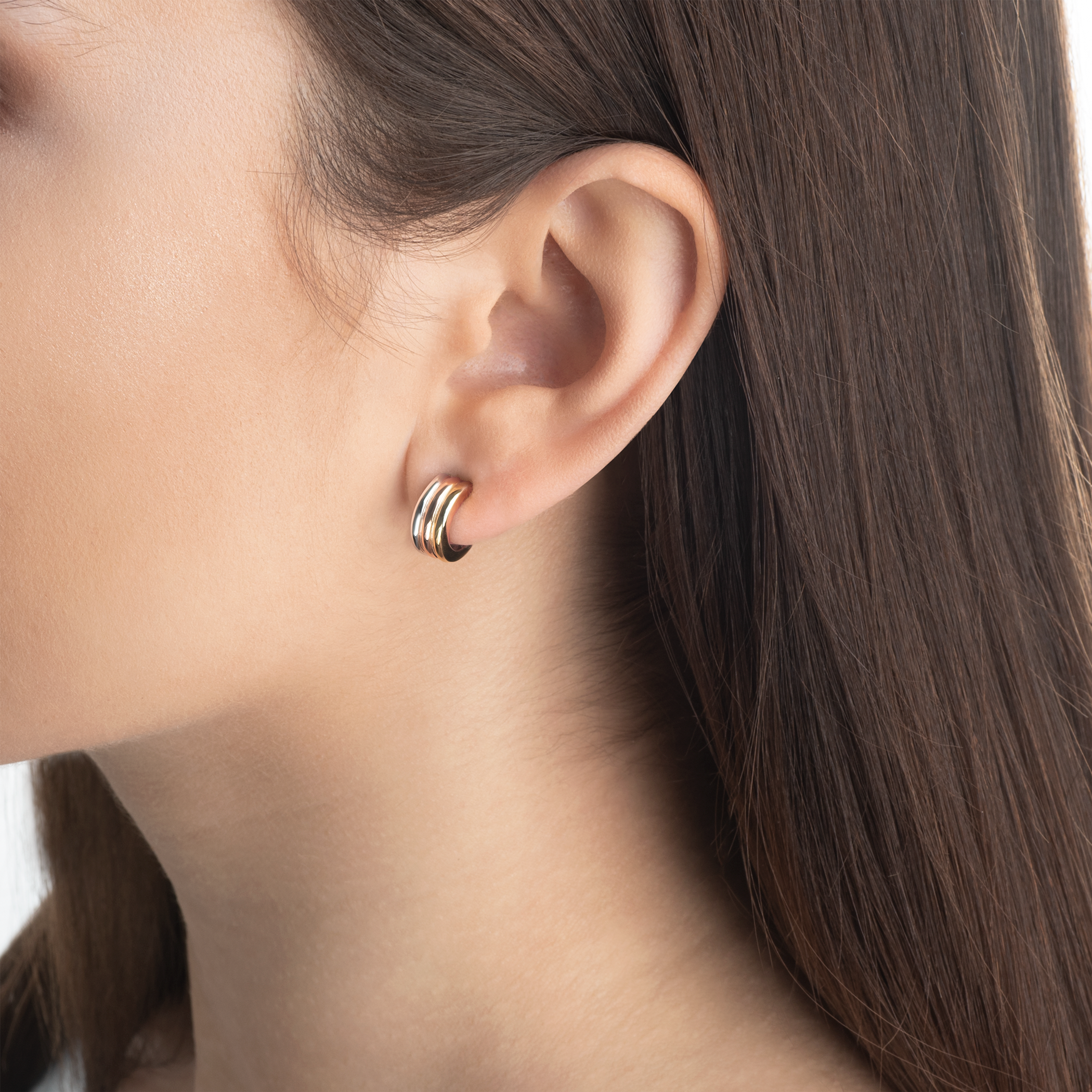 Kolczyki Savicki: srebrne pozłacane - 4