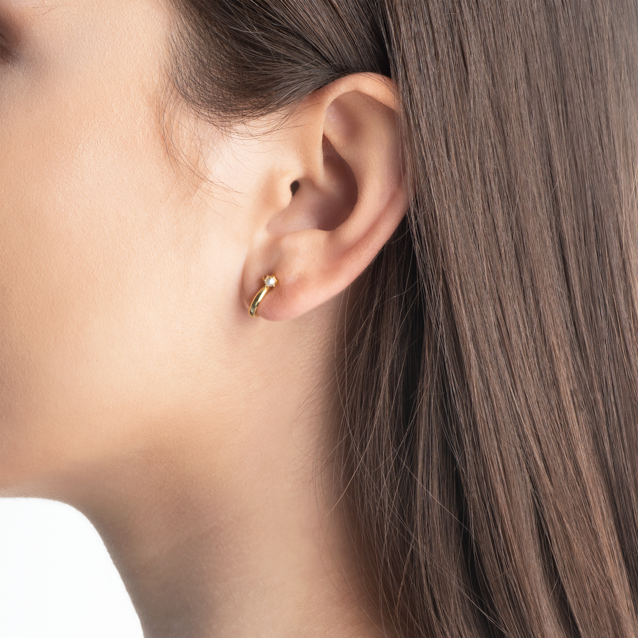 Kolczyki Savicki: srebrne pozłacane, perły - 4