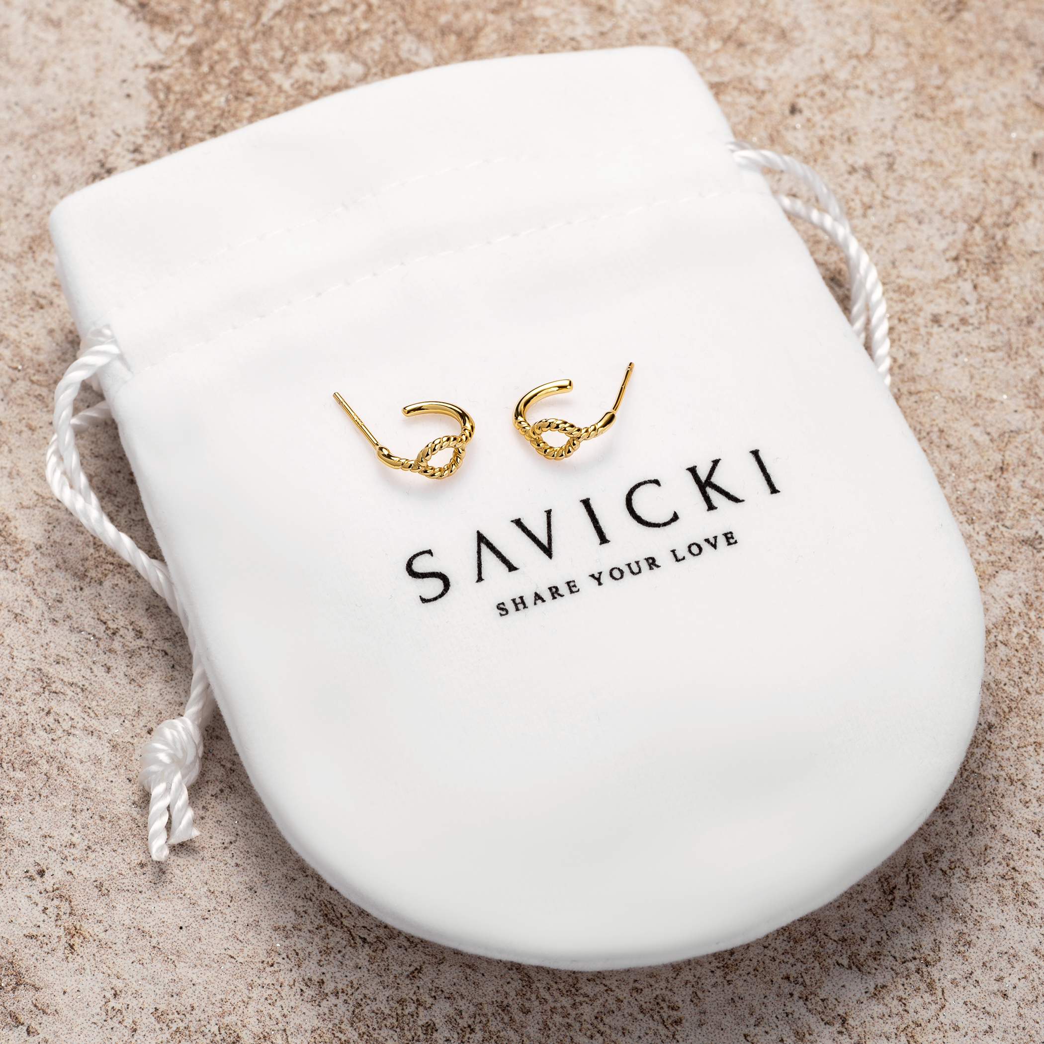 Kolczyki Savicki: srebrne pozłacane