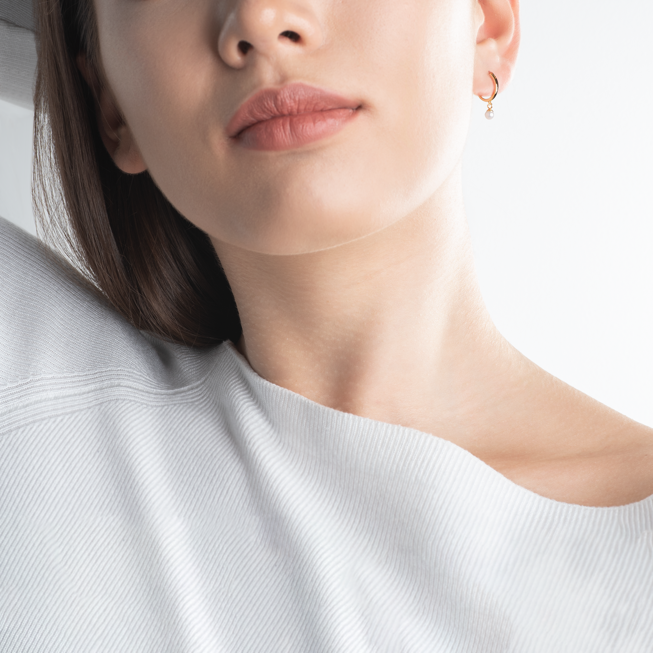 Kolczyki koła Savicki: srebrne pozłacane, perły - 4