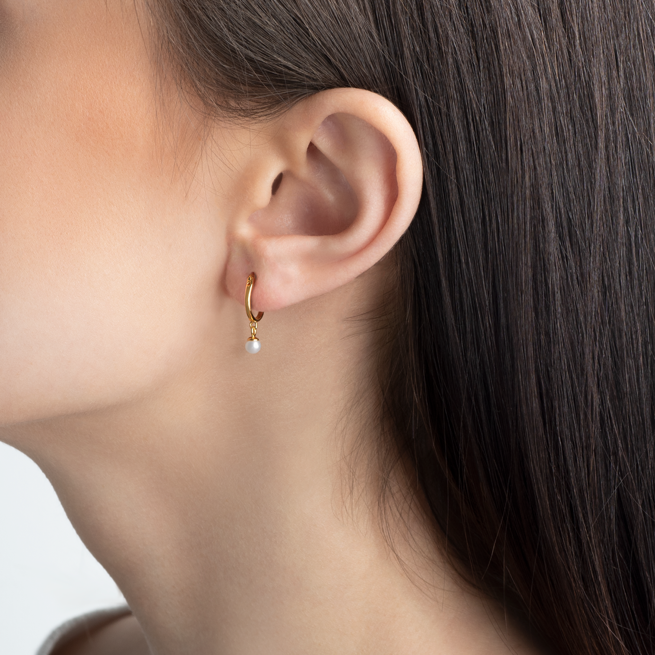 Kolczyki koła Savicki: srebrne pozłacane, perły - 5