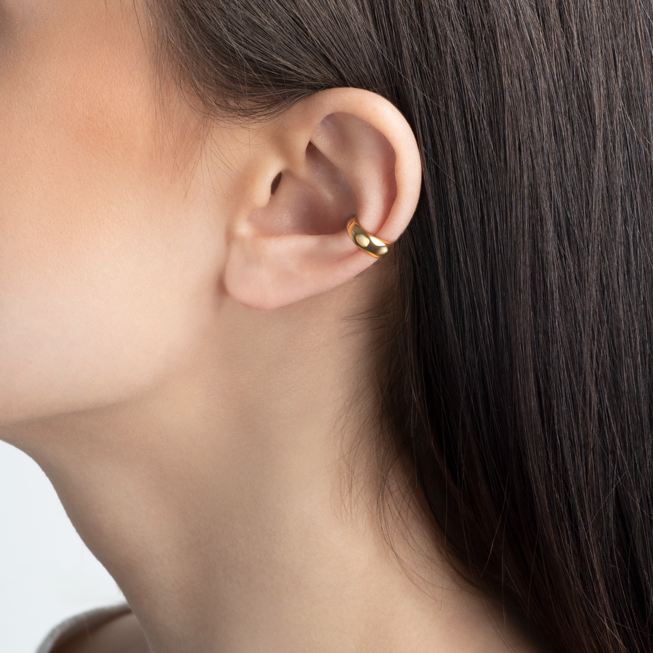 Kolczyki nausznice Savicki: srebrne pozłacane - 4