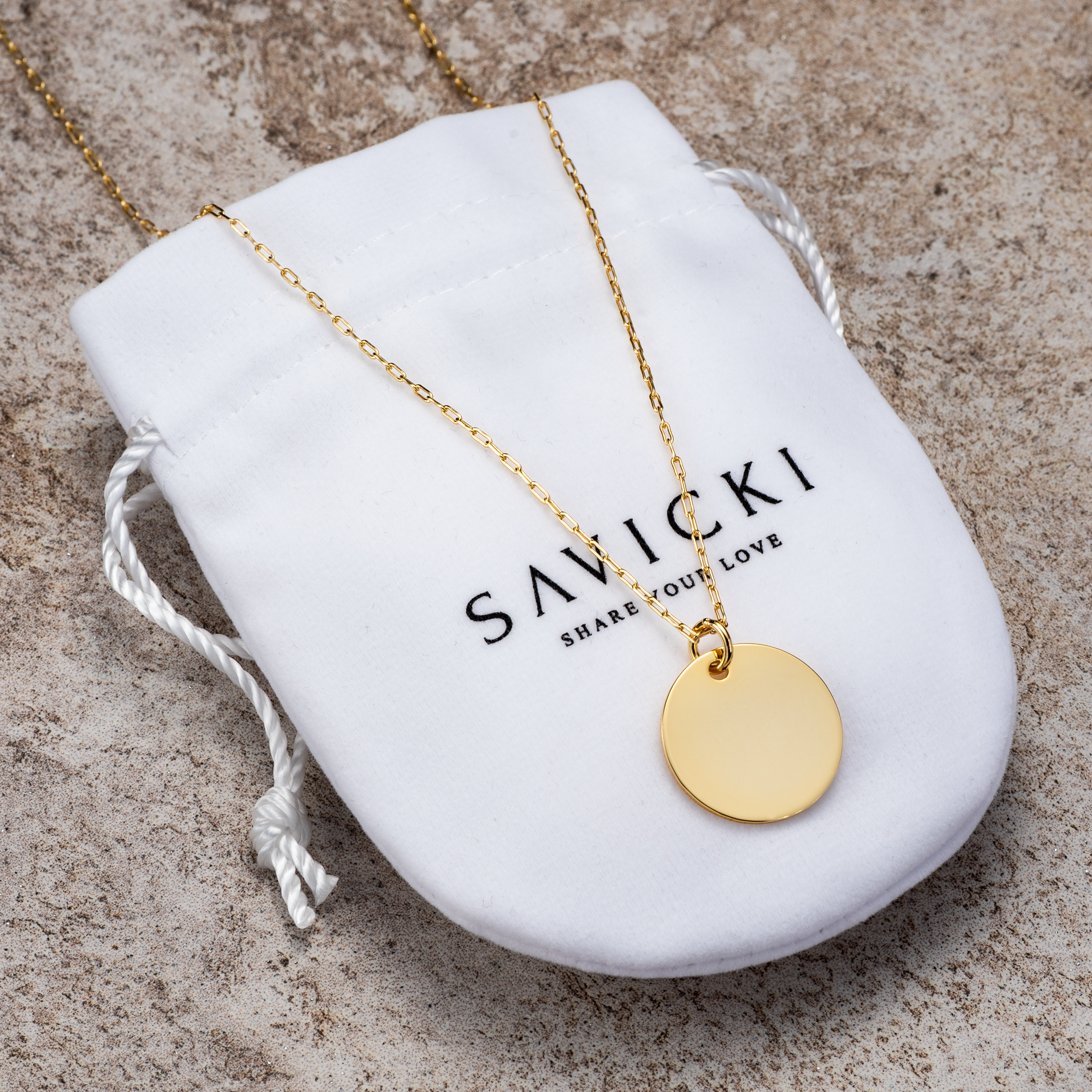 Naszyjnik koło Savicki: srebrny pozłacany