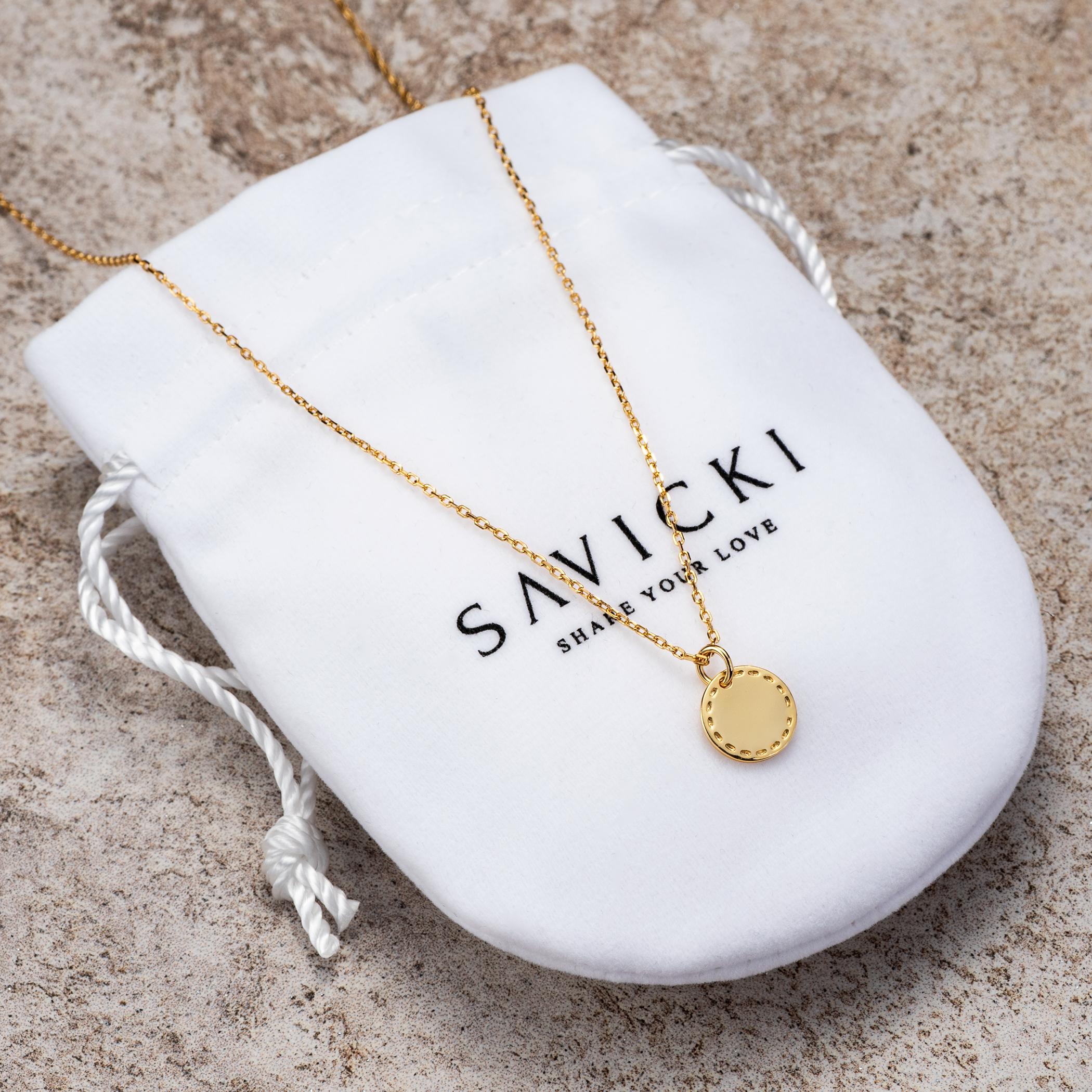 Naszyjnik koło Savicki: srebrny pozłacany - 3