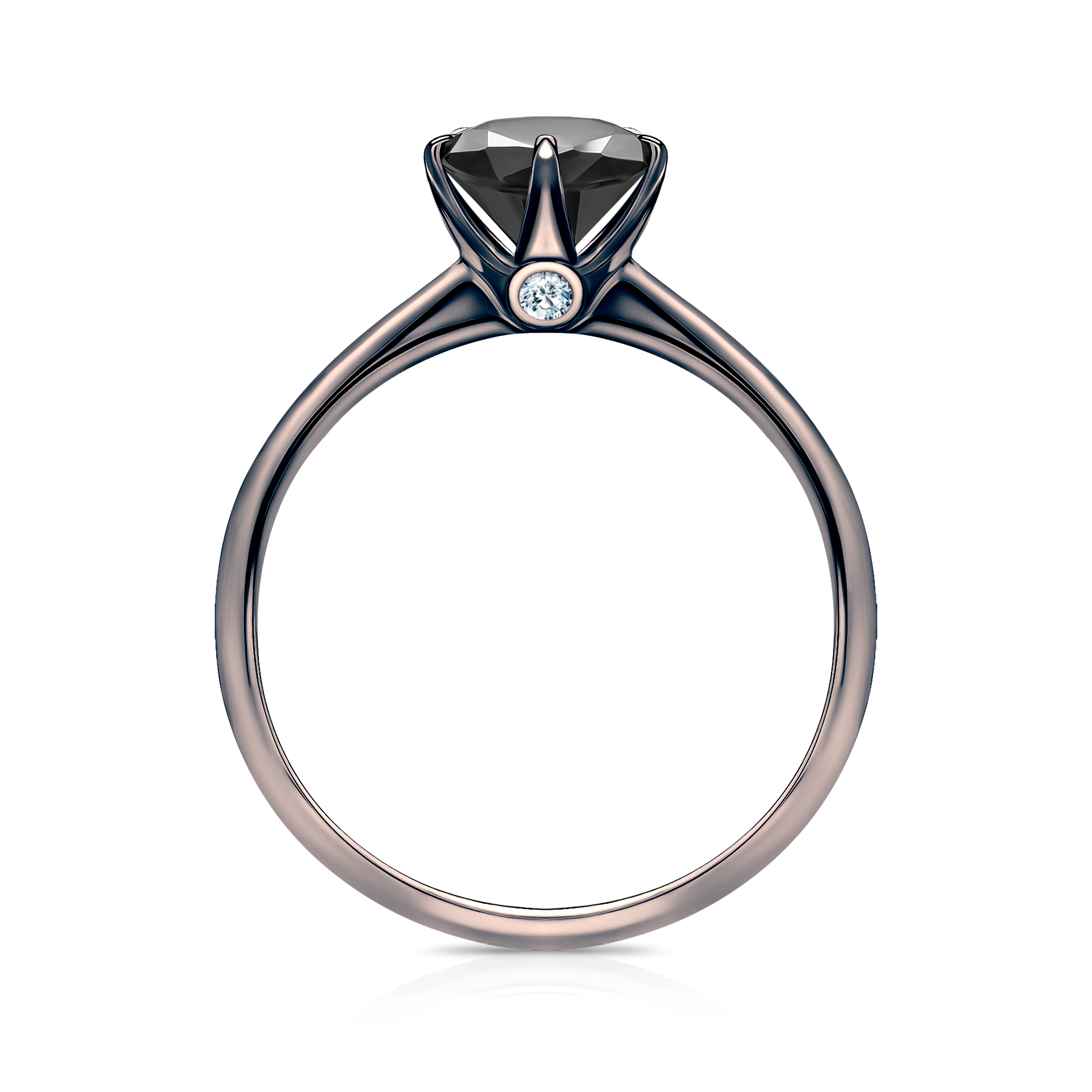 Verlobungsring The Journey: Schwarzes Gold, Schwarz Diamant