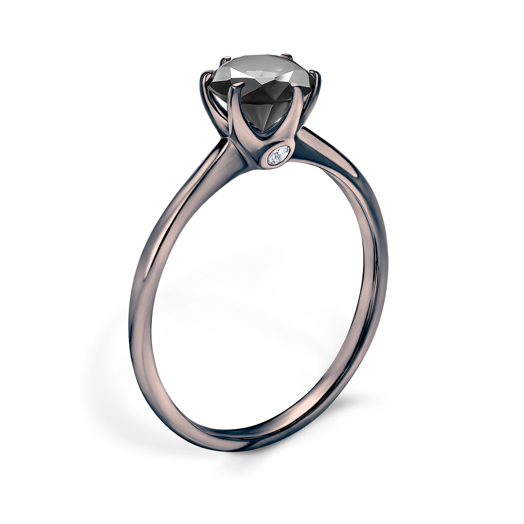 Verlobungsring The Journey: Schwarzes Gold, Schwarz Diamant