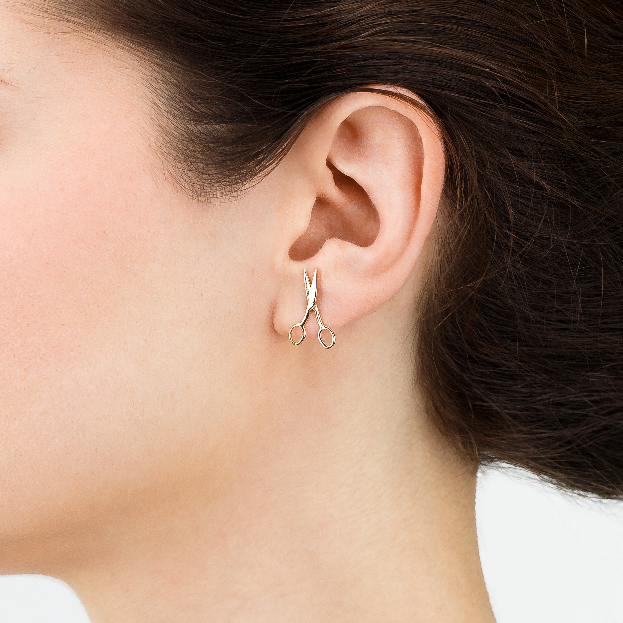 Kolczyki nożyczki Savicki: złote - 4