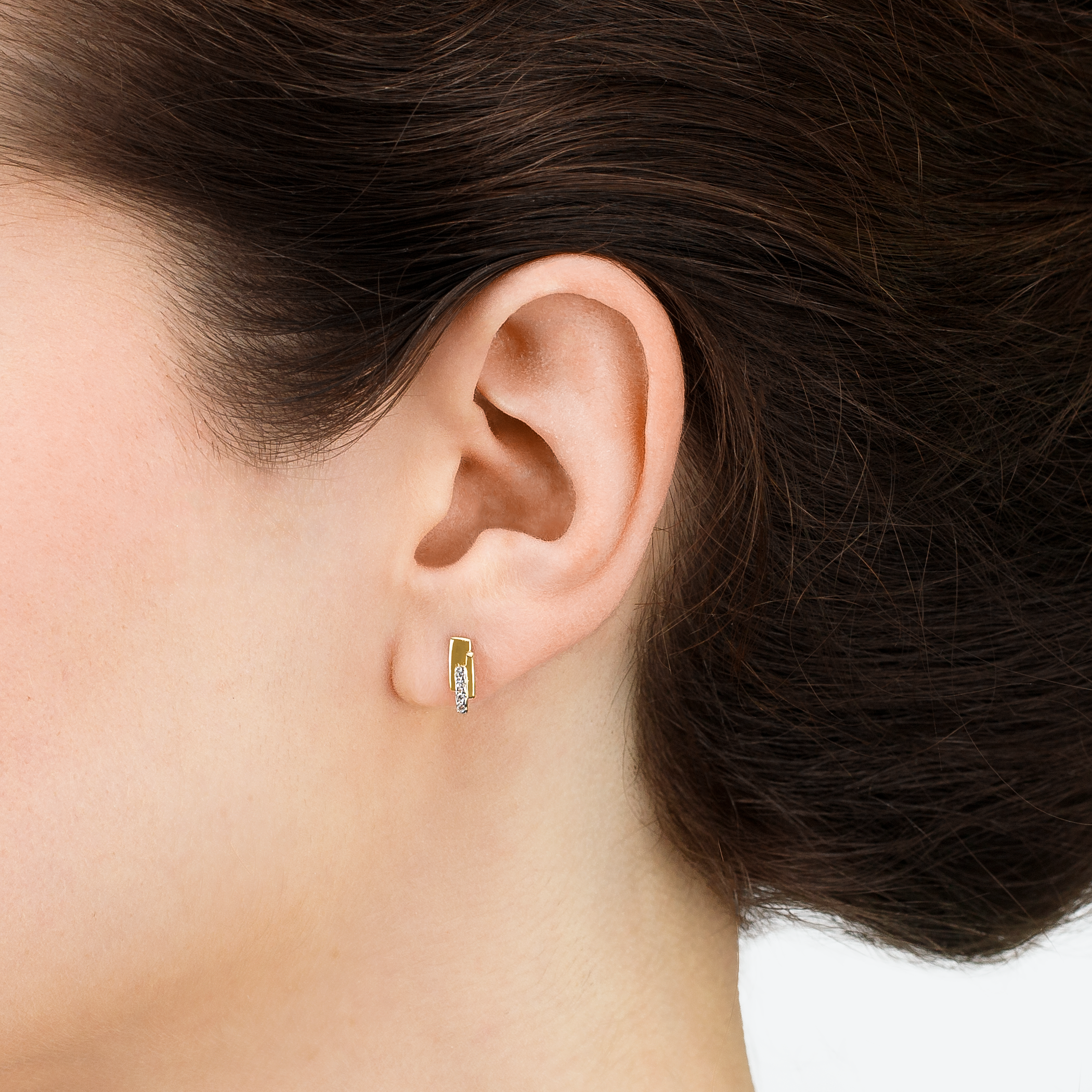 Kolczyki Savicki: złote, cyrkonie - 4