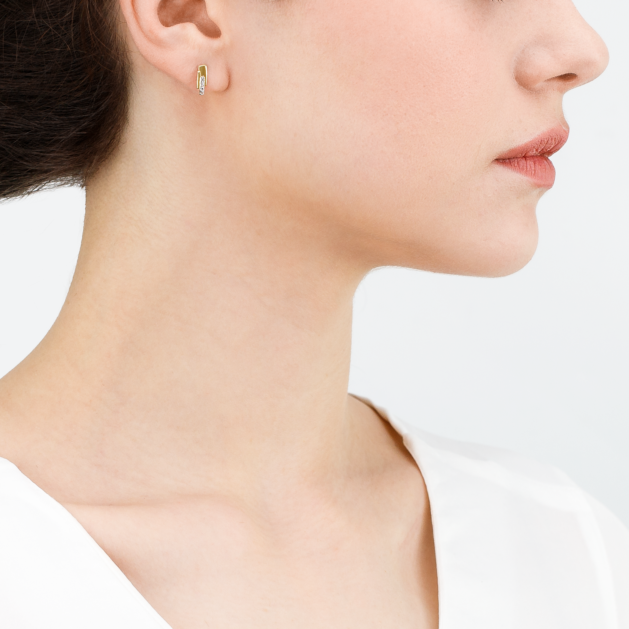 Kolczyki Savicki: złote, cyrkonie - 5