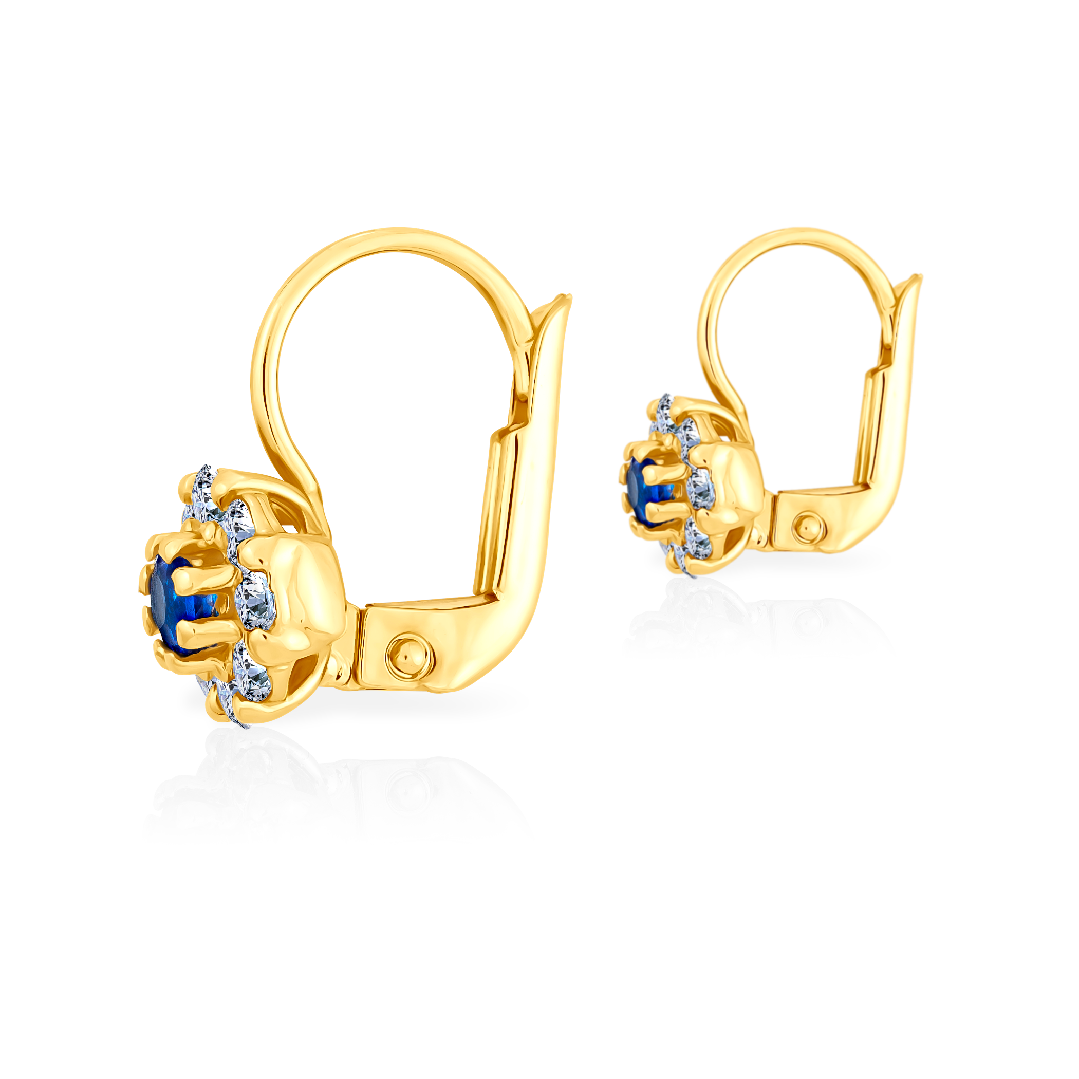 Kolczyki Savicki: złote, cyrkonie - 3