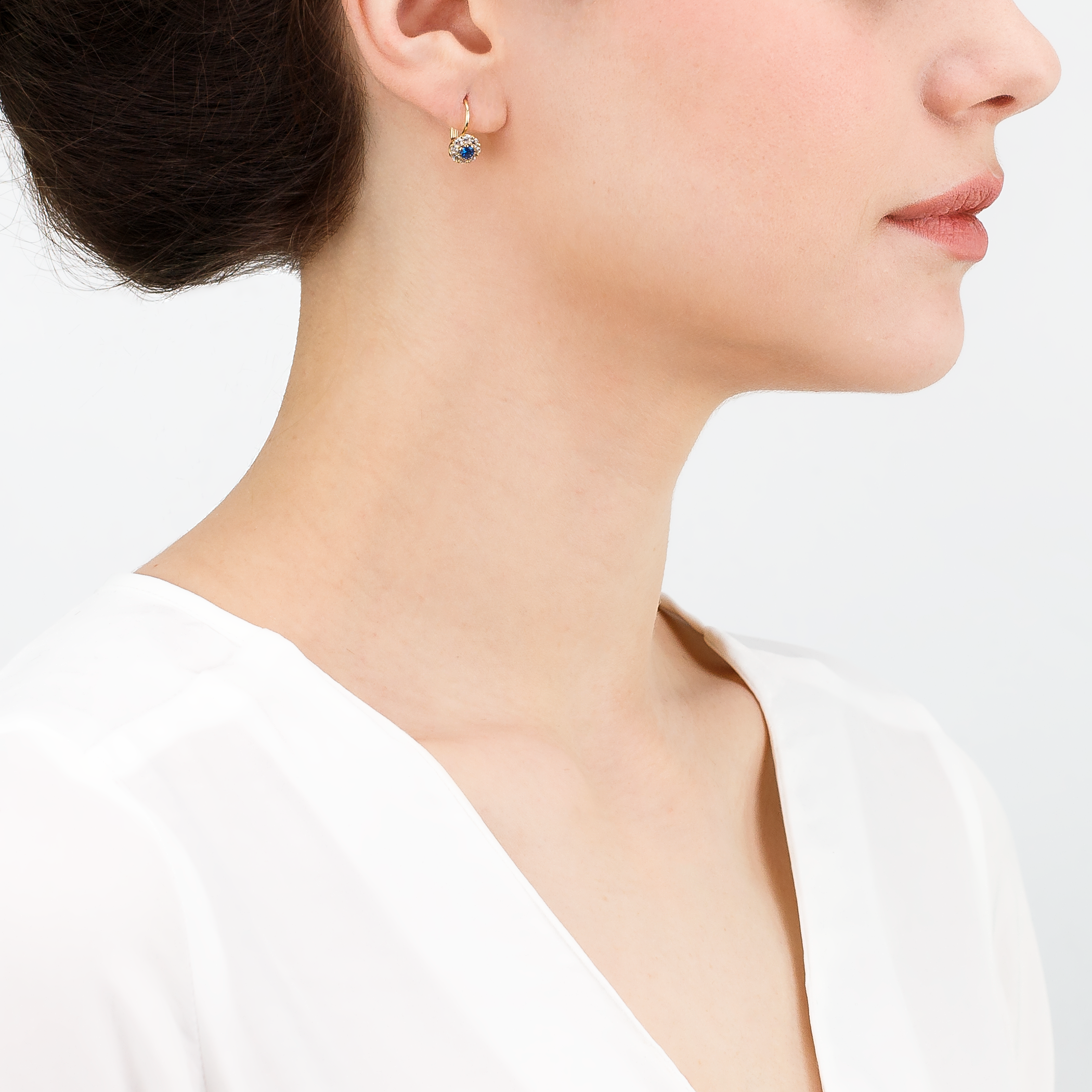 Kolczyki Savicki: złote, cyrkonie - 5