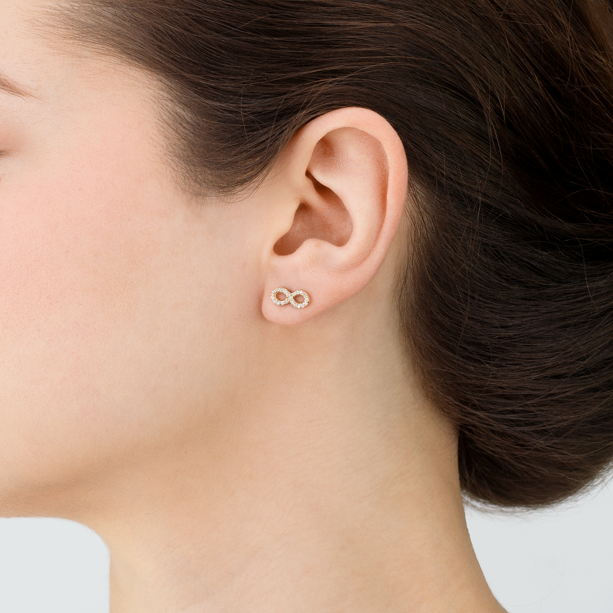 Ohrringe Unendlichkeit Infinity Savicki: Gold, Zirkonia - 4