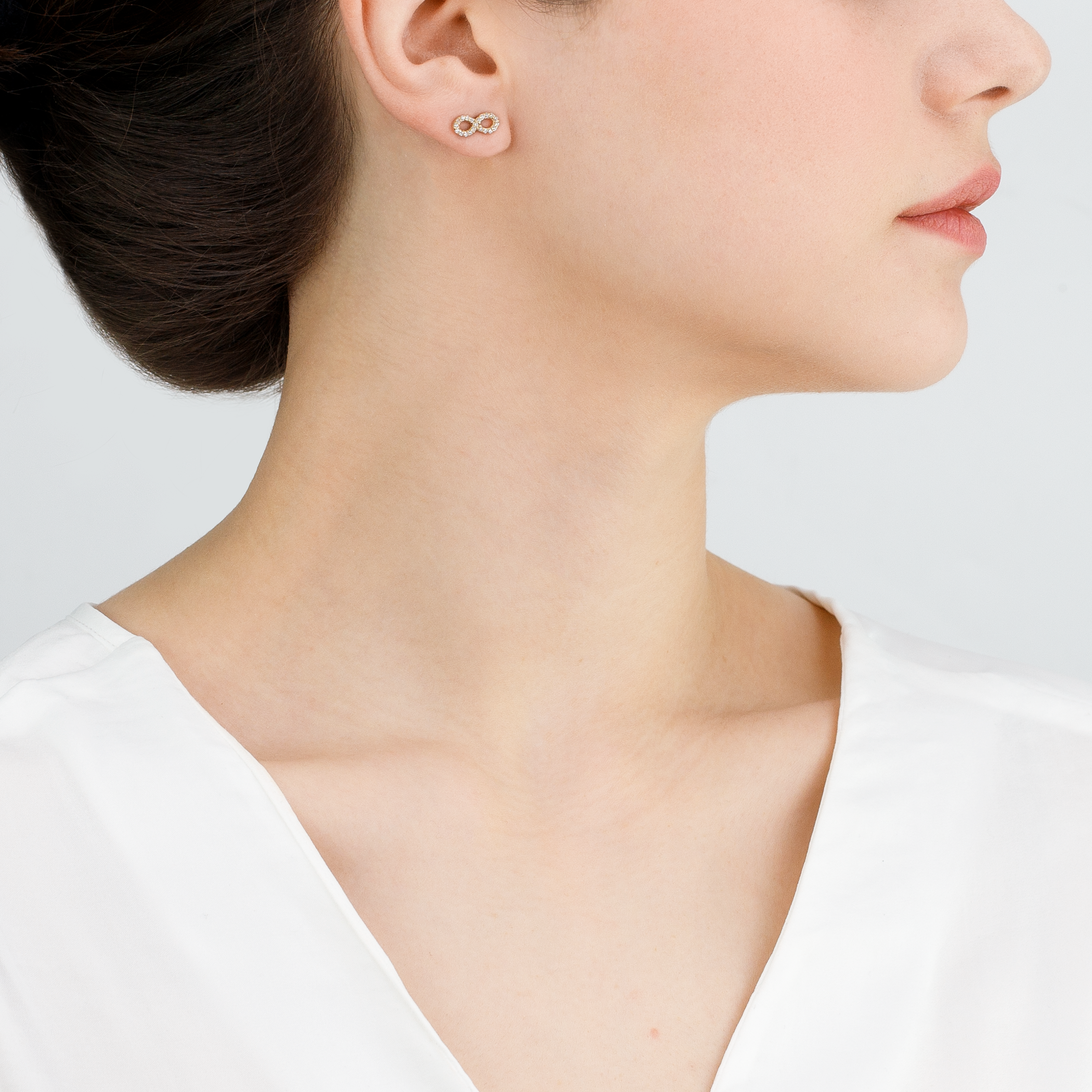 Ohrringe Unendlichkeit Infinity Savicki: Gold, Zirkonia - 5