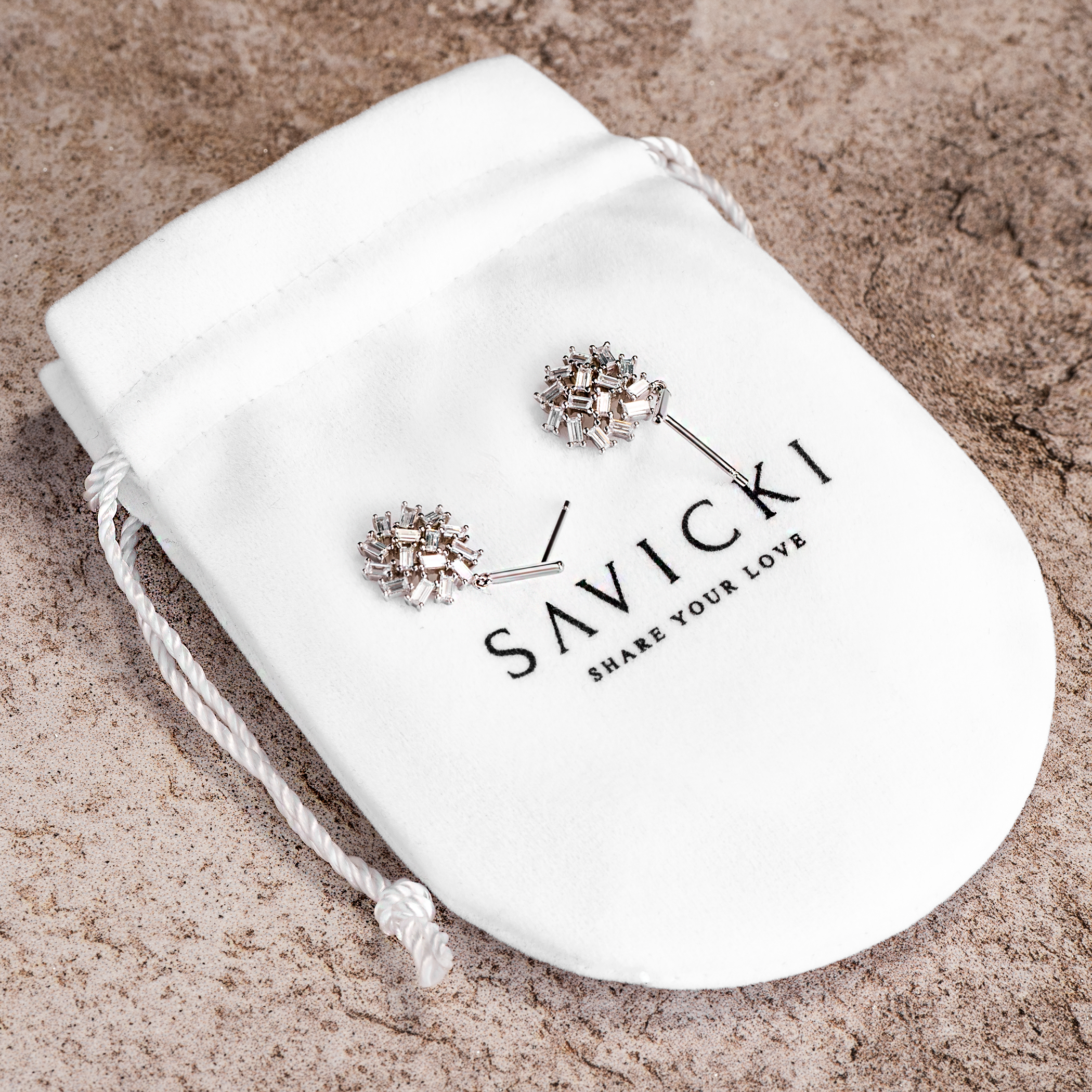 Ohrringe Savicki: Silber, Zirkonia - 3